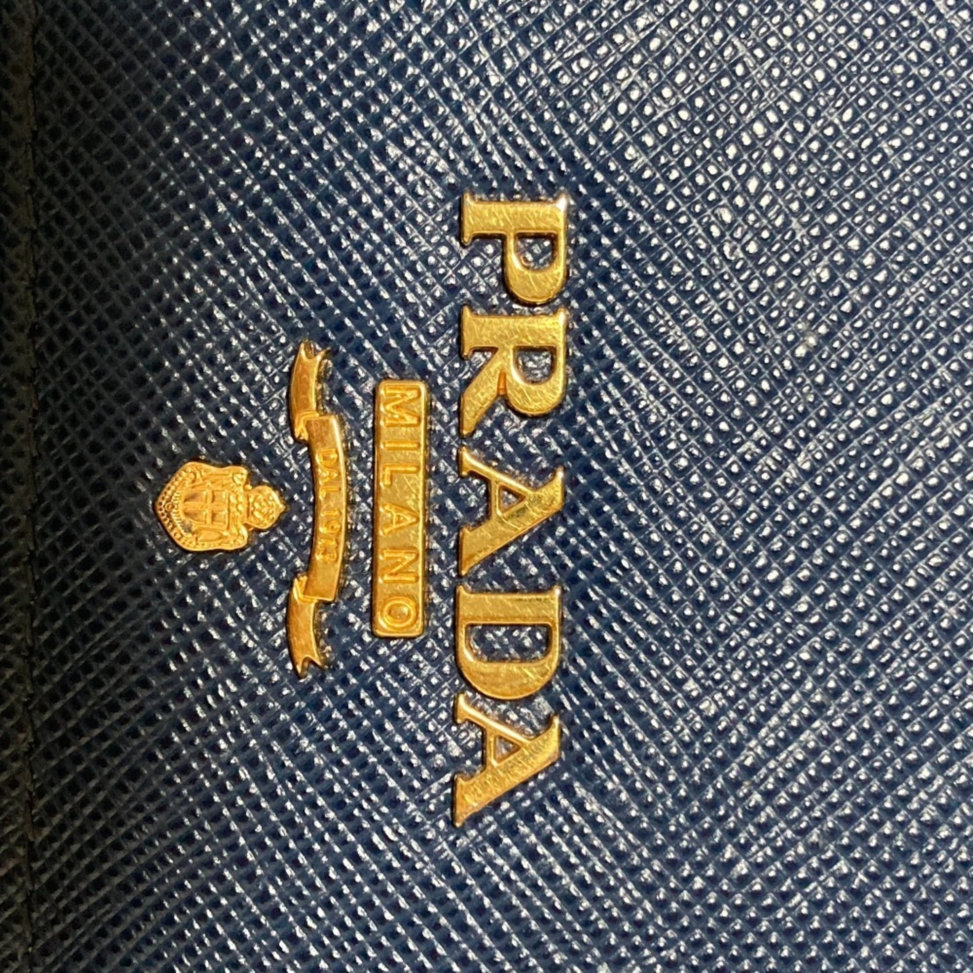 Prada Blue Leather Wallet (Bi-Fold) (Pre-Owned)