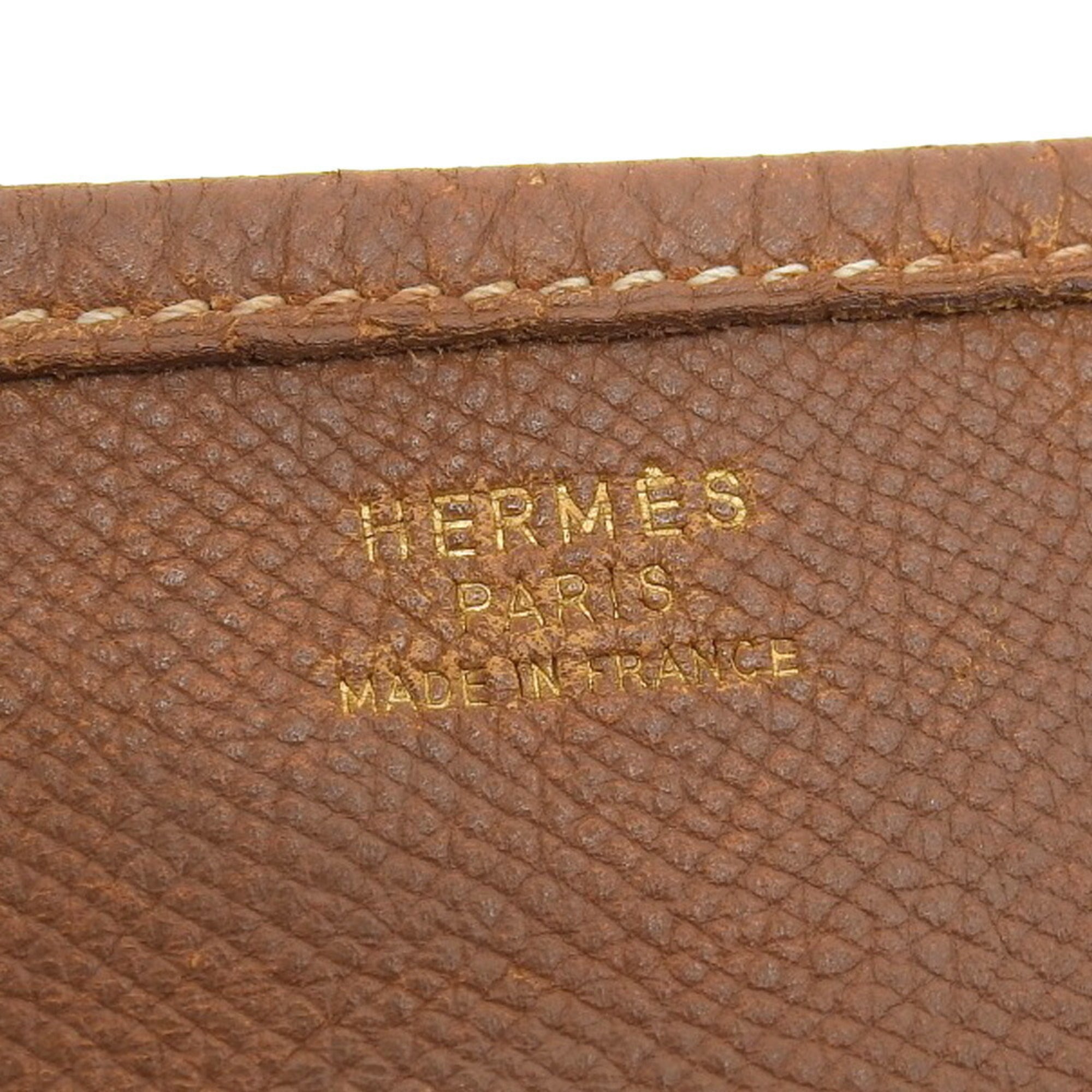 Hermes Brown Courchevel Leather Shoulder Bag (Pre-Owned)