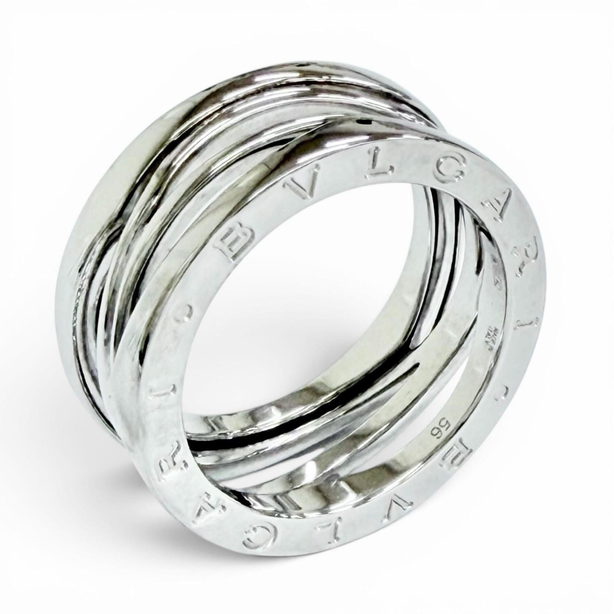 Bvlgari White Gold White Gold (18K) Band Ring (Pre-Owned)