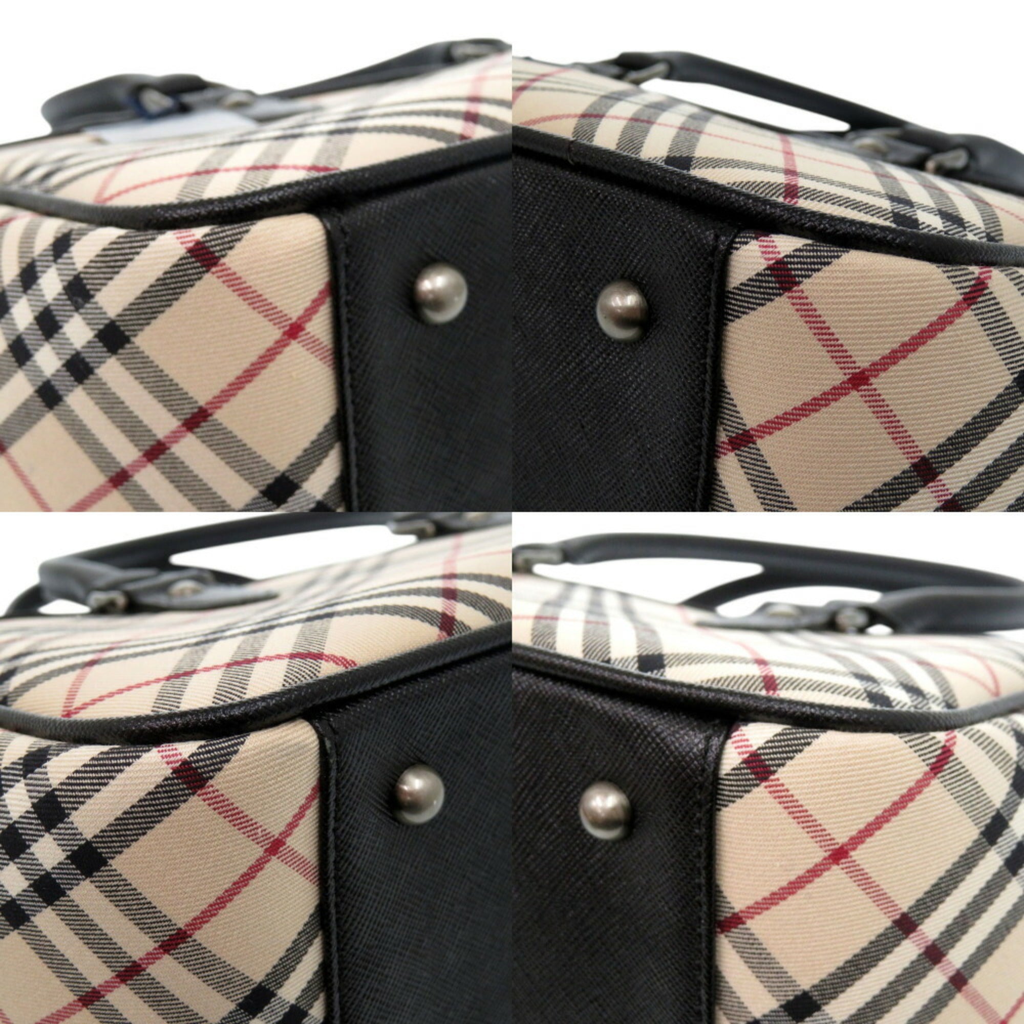 Burberry Multi-Color Leather Cotton Handbag (Pre-Owned)