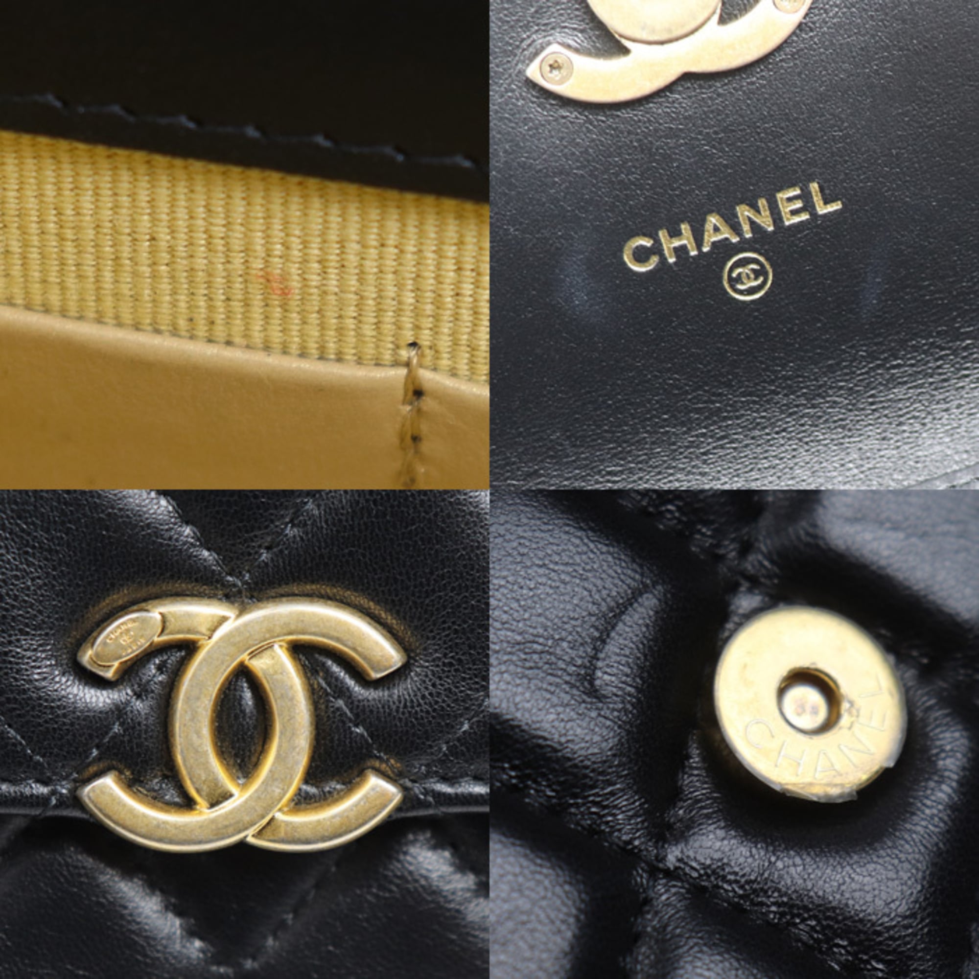Chanel Black Leather Shoulder Bag (Pre-Owned)