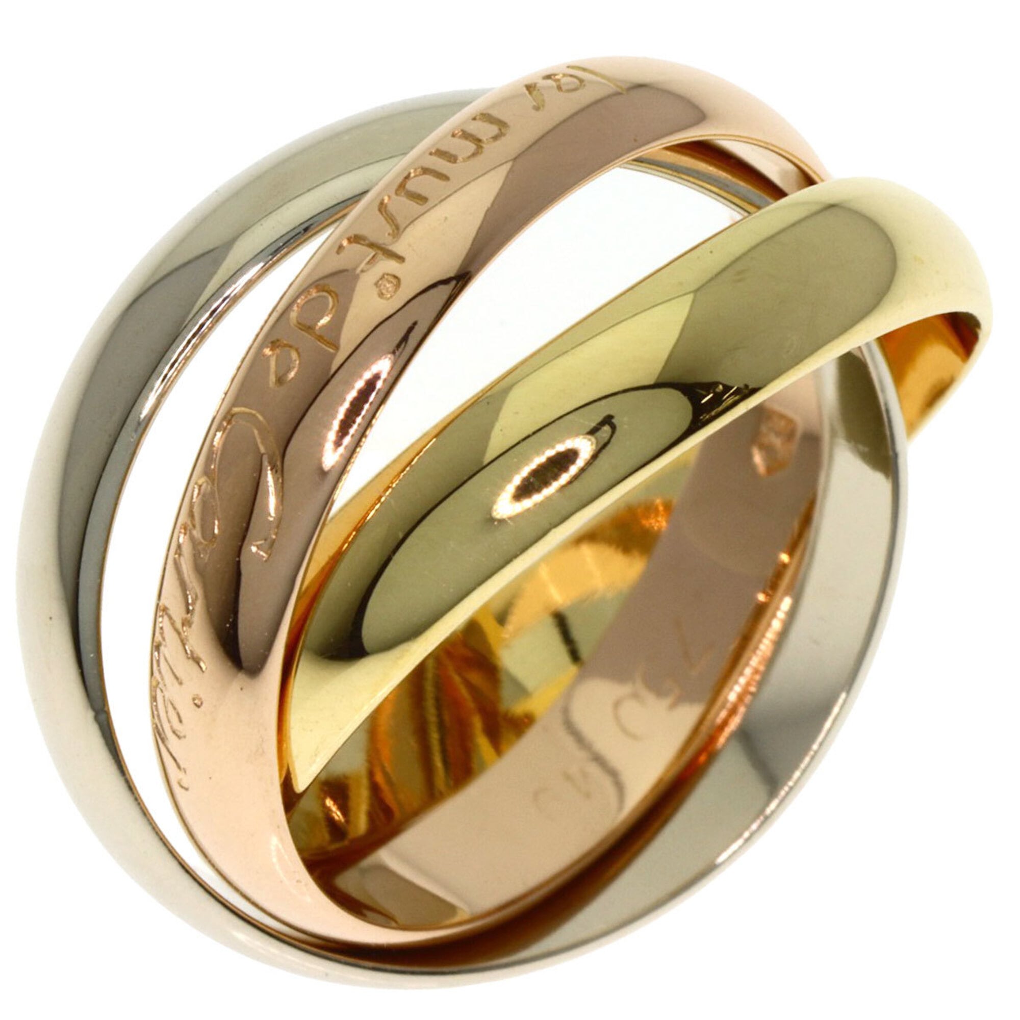 Cartier Trinity Yellow Gold (18K) Pink Gold (18K) White Gold (18K) Band Ring (Pre-Owned)