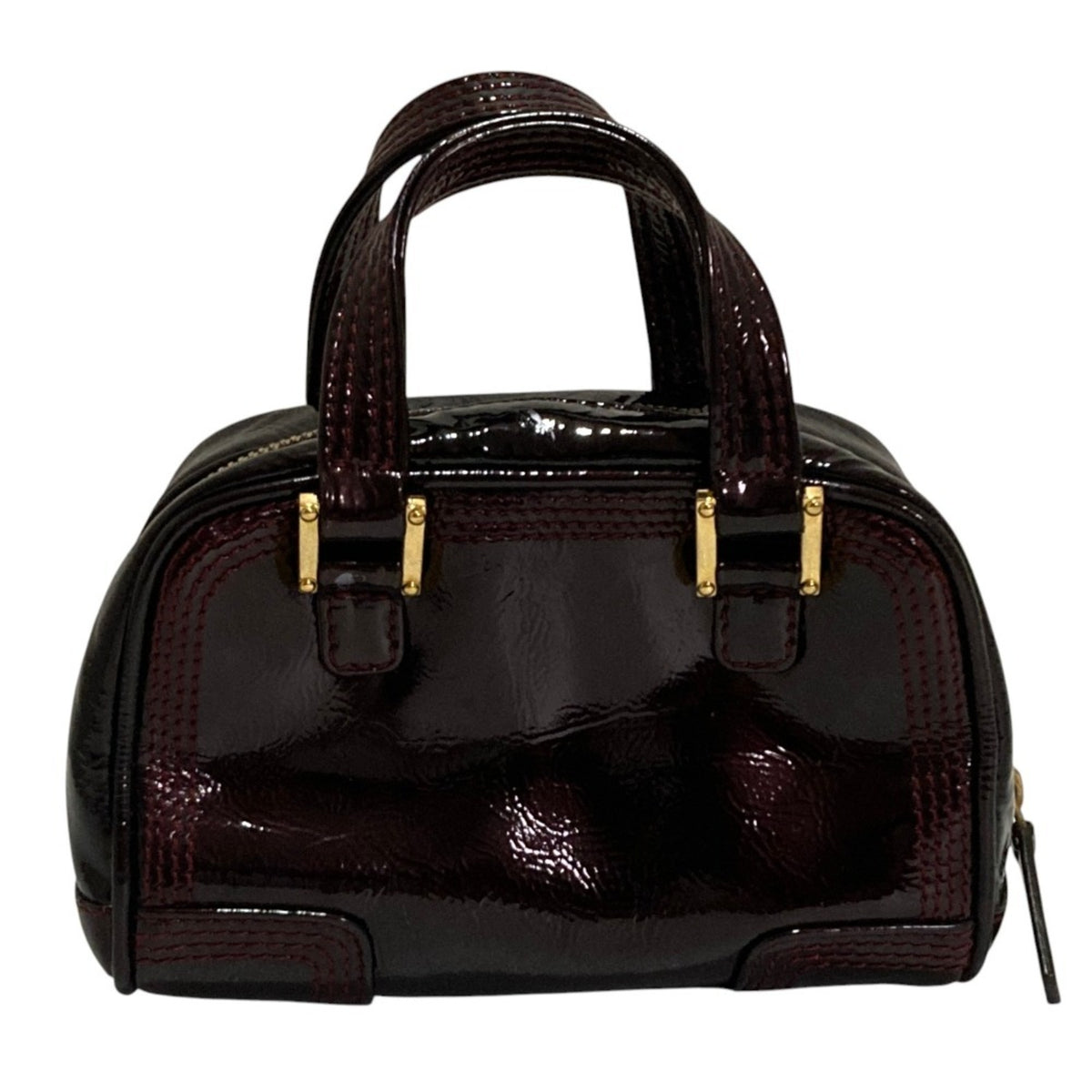 Loewe Burgundy Patent Leather Handbag (Pre-Owned)