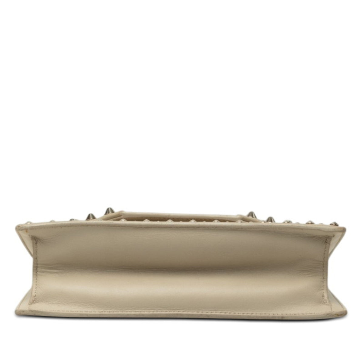 Saint Laurent Beige Gray Beige Leather Shoulder Bag (Pre-Owned)