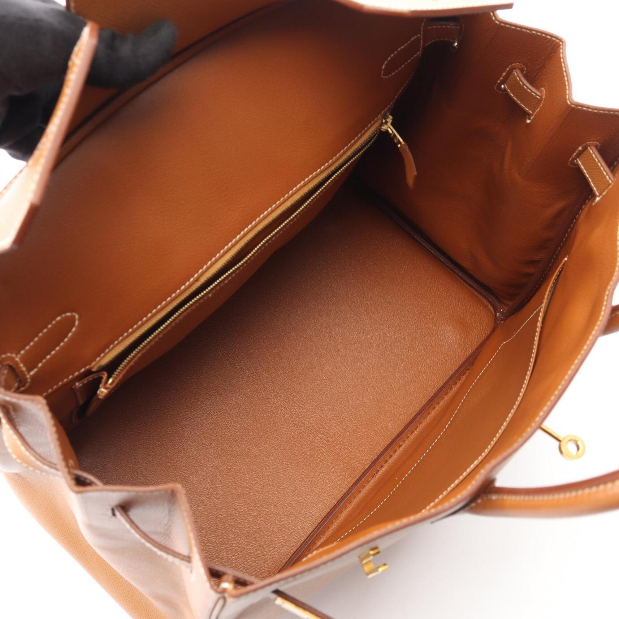 Hermes Brown Courchevel Leather Handbag (Pre-Owned)