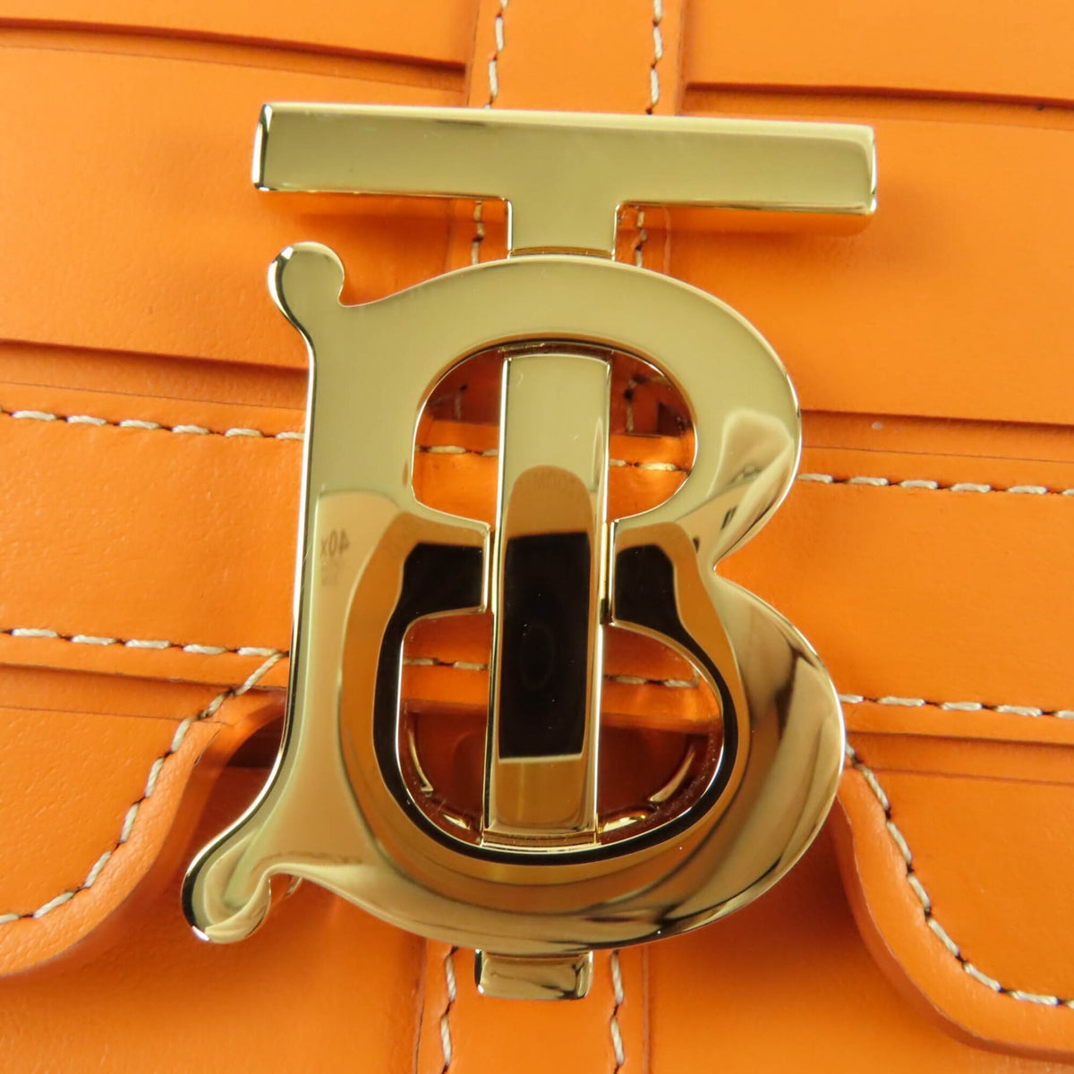 Burberry Orange Leather Clutch Bag Shoulder Bag (Pre-Owned)