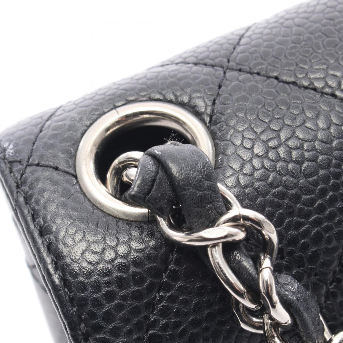 Chanel Black Leather Handbag Shoulder Bag (Pre-Owned)