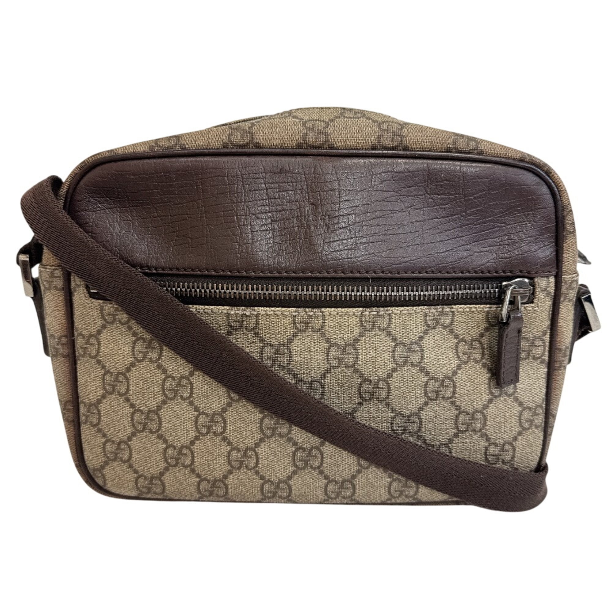 Gucci Beige Gg Supreme Shoulder Bag (Pre-Owned)
