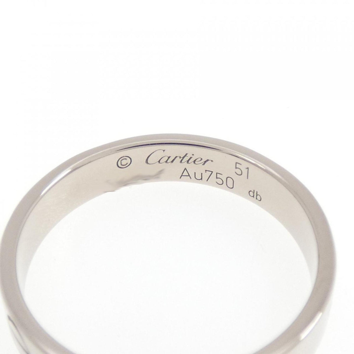 Cartier White Gold White Gold (18K) Band Ring (Pre-Owned)