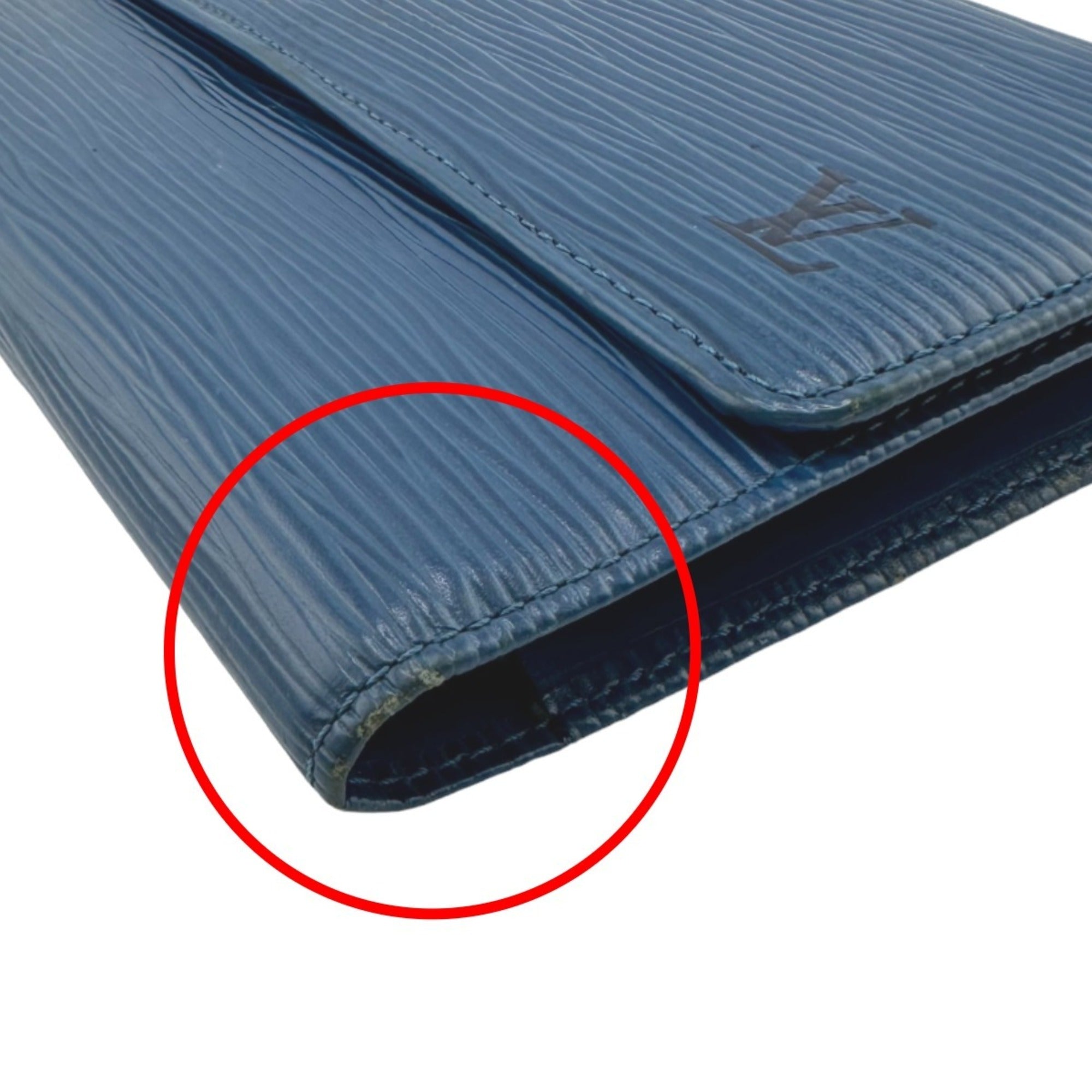 Louis Vuitton Toledo Blue Epi Leather Wallet (Bi-Fold) (Pre-Owned)