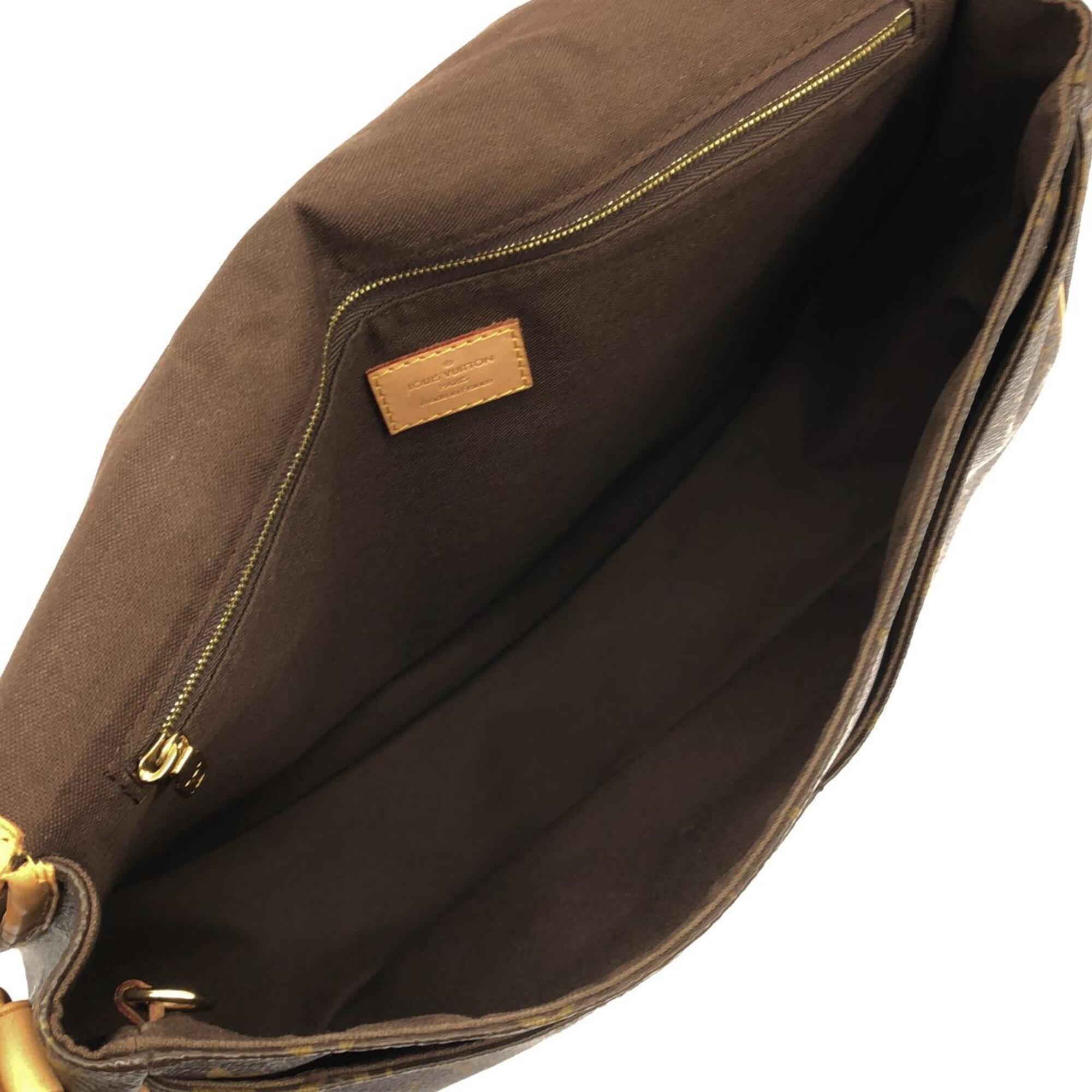 Louis Vuitton Monogram Marron Coated Canvas Shoulder Bag (Pre-Owned)