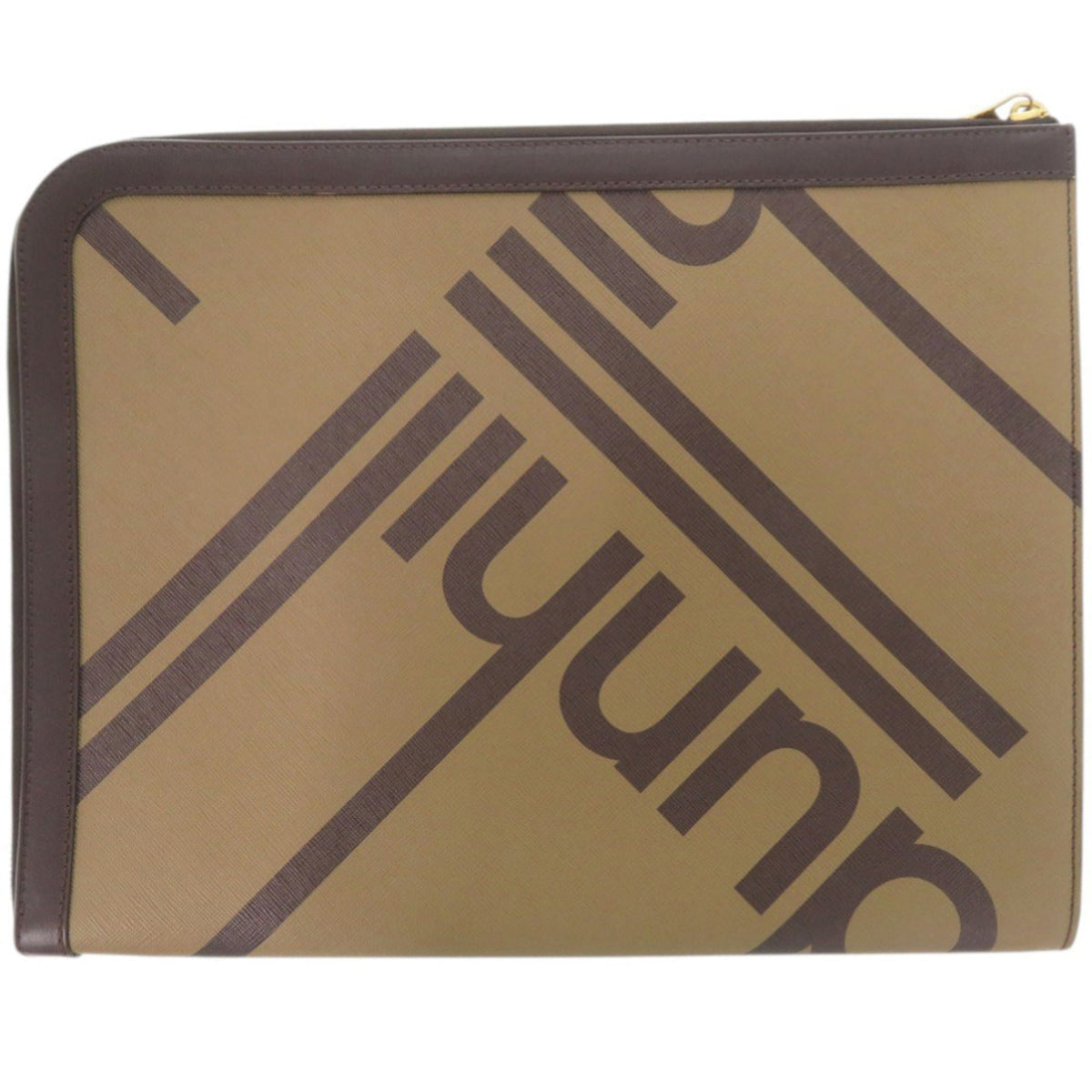 Dunhill Brown Leather Clutch Bag (Pre-Owned)