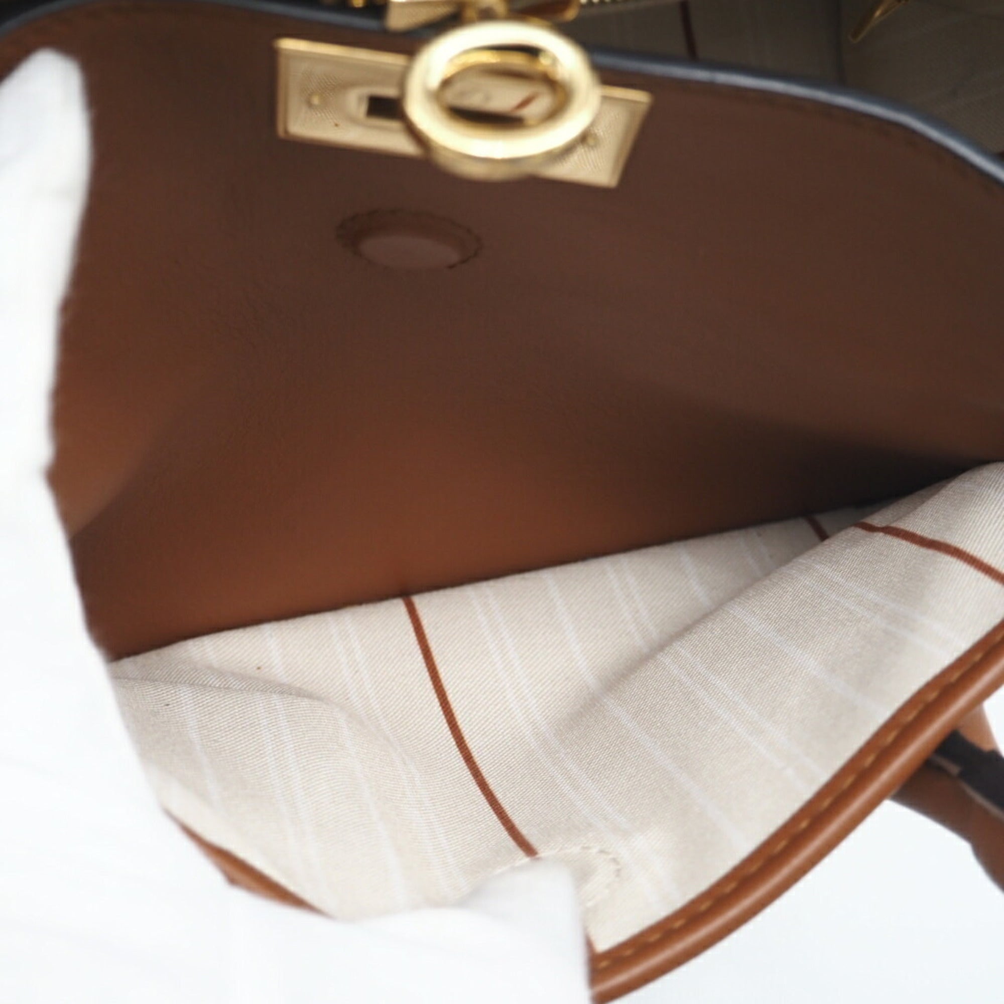 Louis Vuitton Beige Brown Canvas Leather Shoulder Bag (Pre-Owned)
