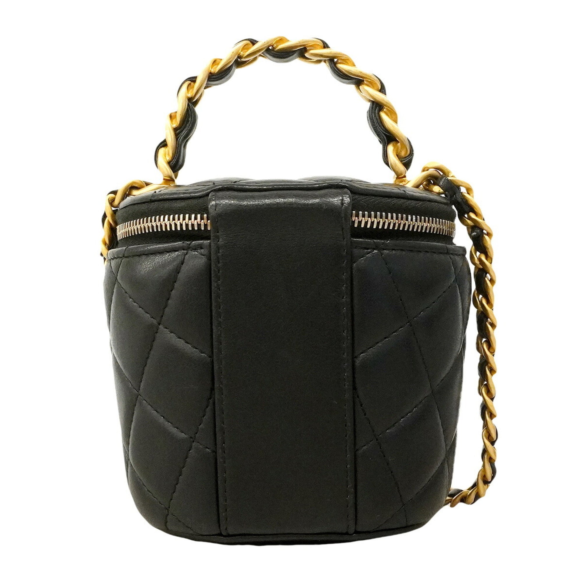 Chanel Black Leather Vanity Bag (Pre-Owned)
