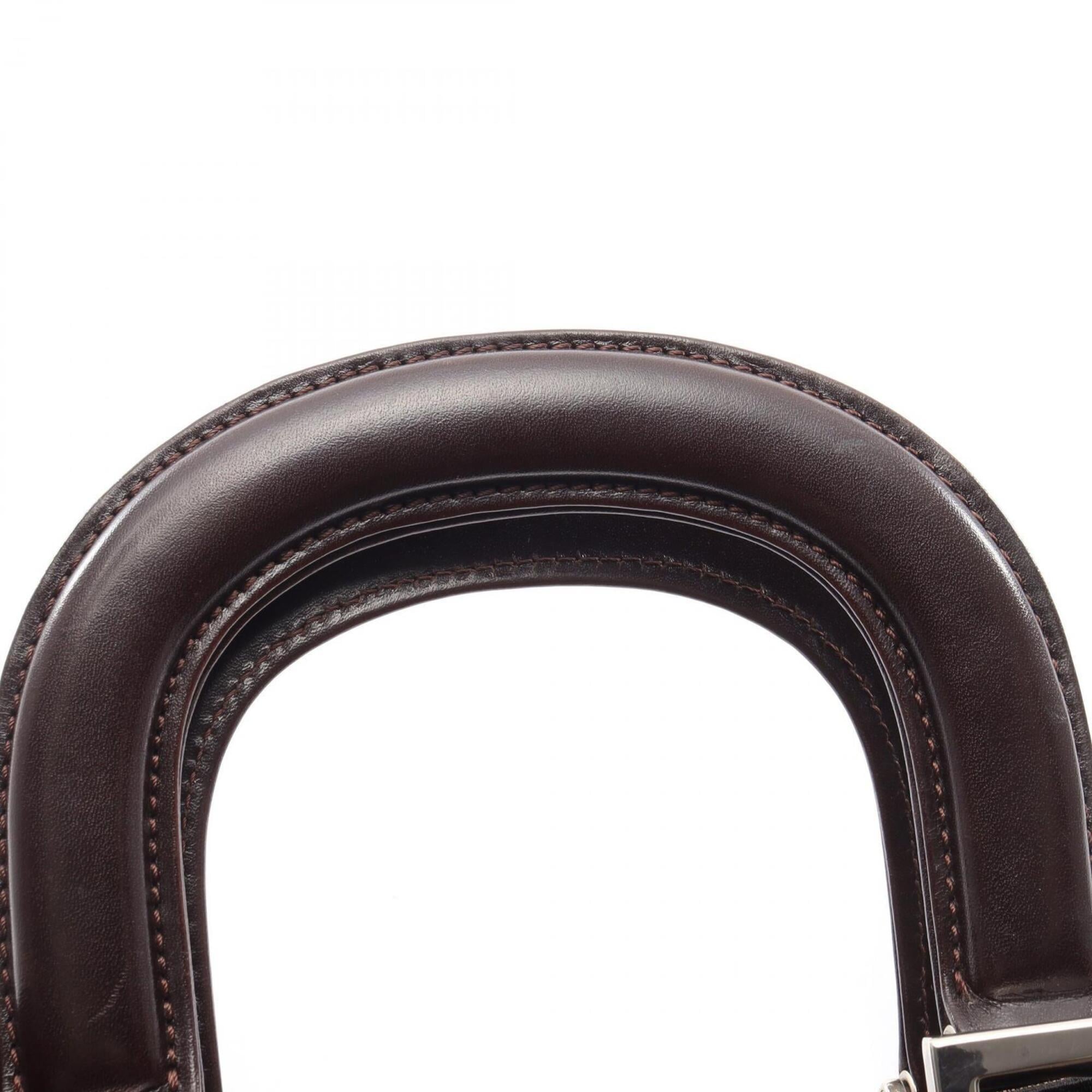 Fendi Brown Canvas Leather Handbag (Pre-Owned)