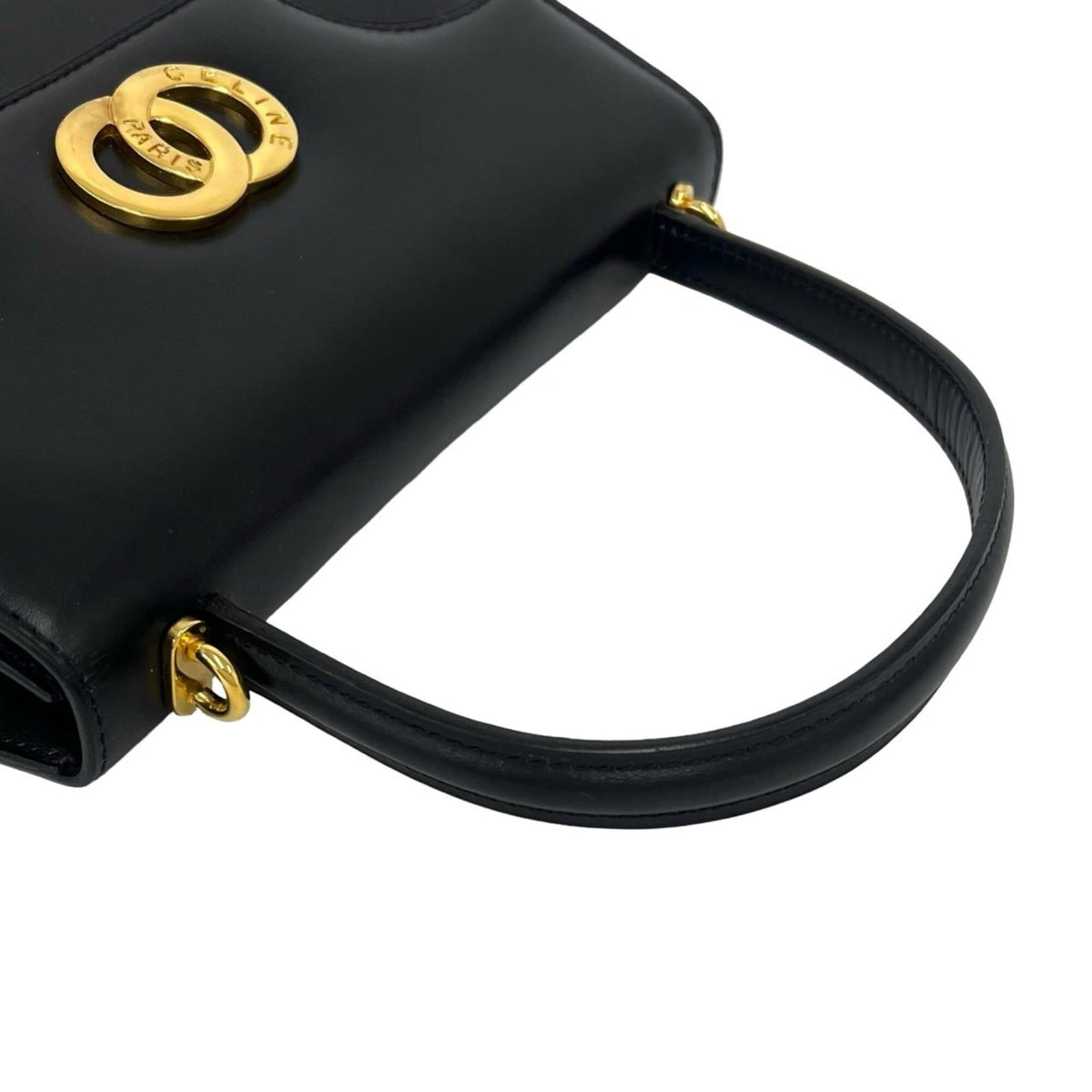 Celine Navy Leather Handbag Shoulder Bag (Pre-Owned)