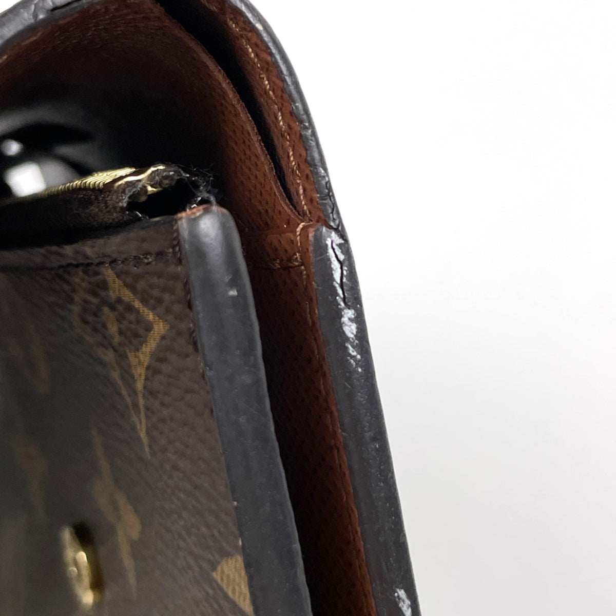 Louis Vuitton Brown Monogram Wallet (Tri-Fold) (Pre-Owned)