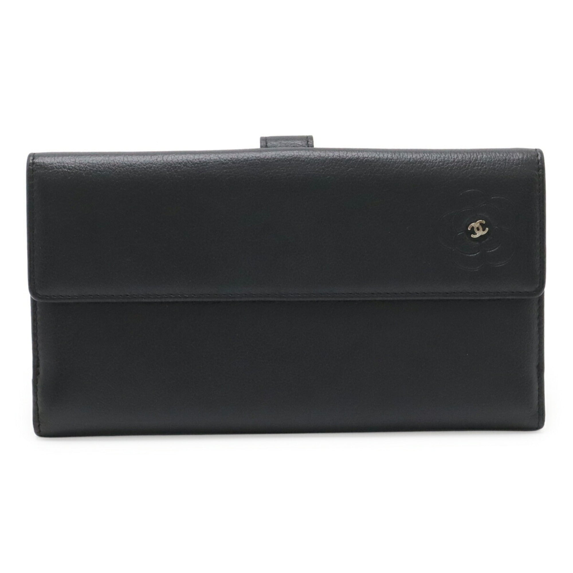 Chanel Black Leather Coin Purse/Coin Case (Pre-Owned)