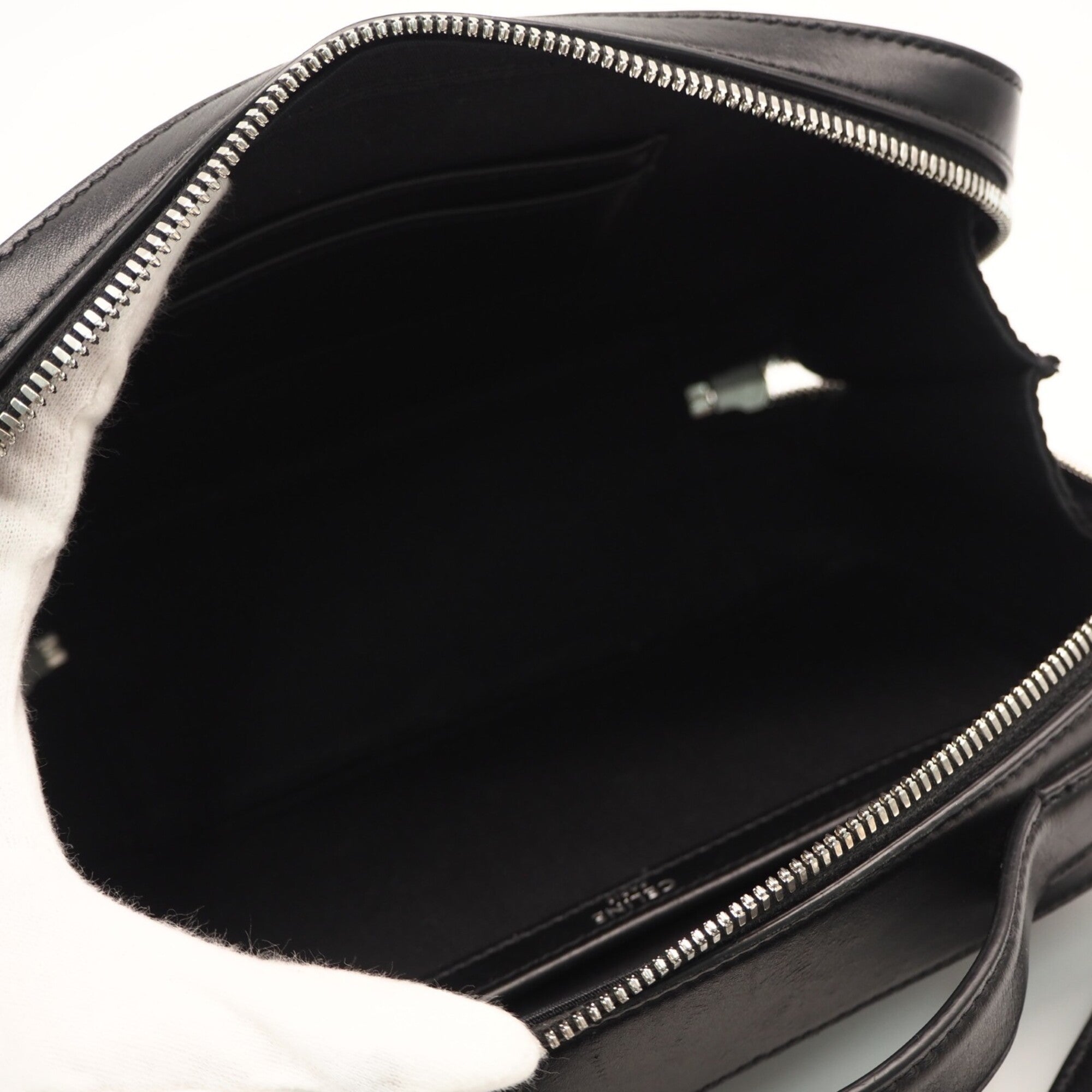 Celine Black Brown Coated Canvas Leather Shoulder Bag (Pre-Owned)