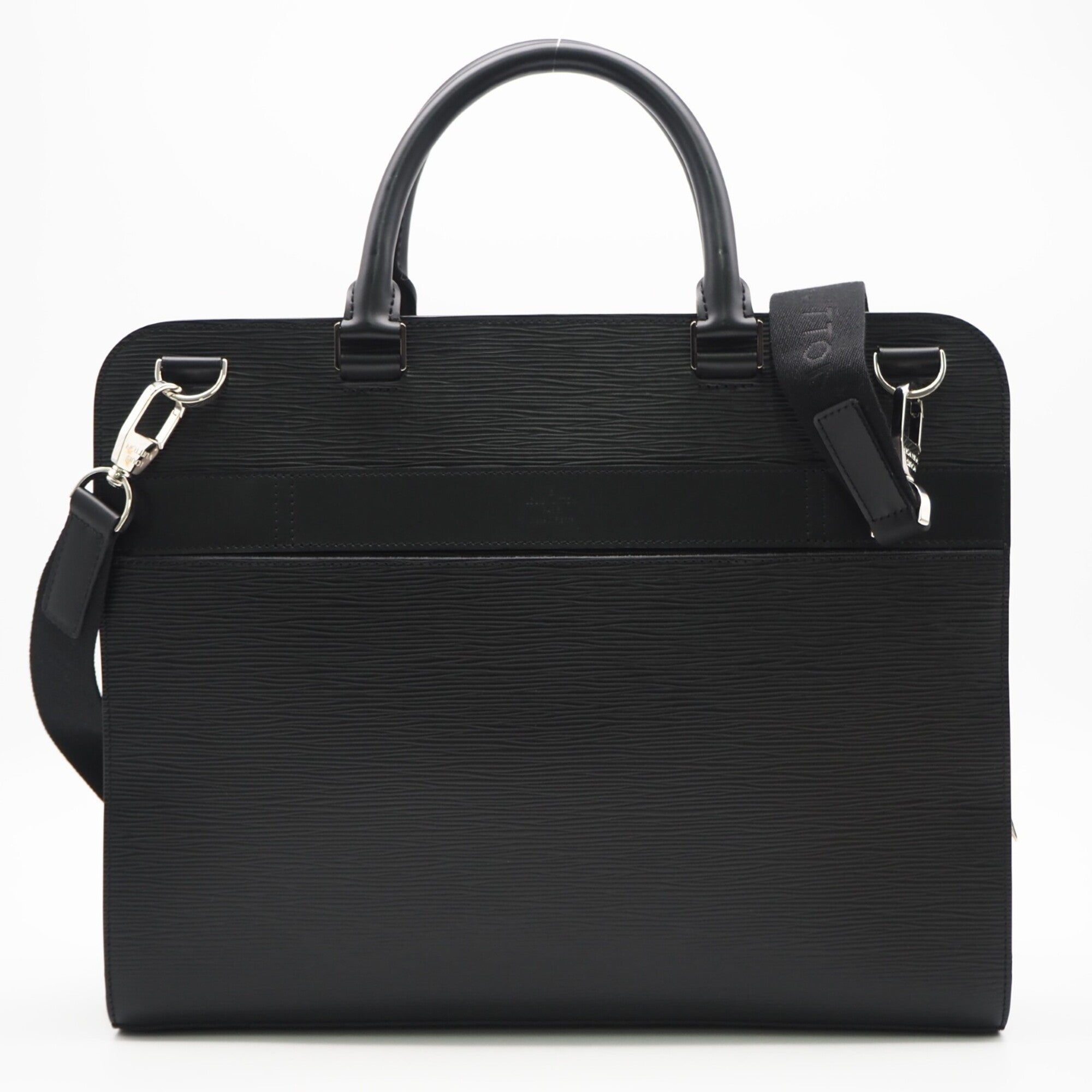 Louis Vuitton Black Noir Leather Briefcase (Pre-Owned)