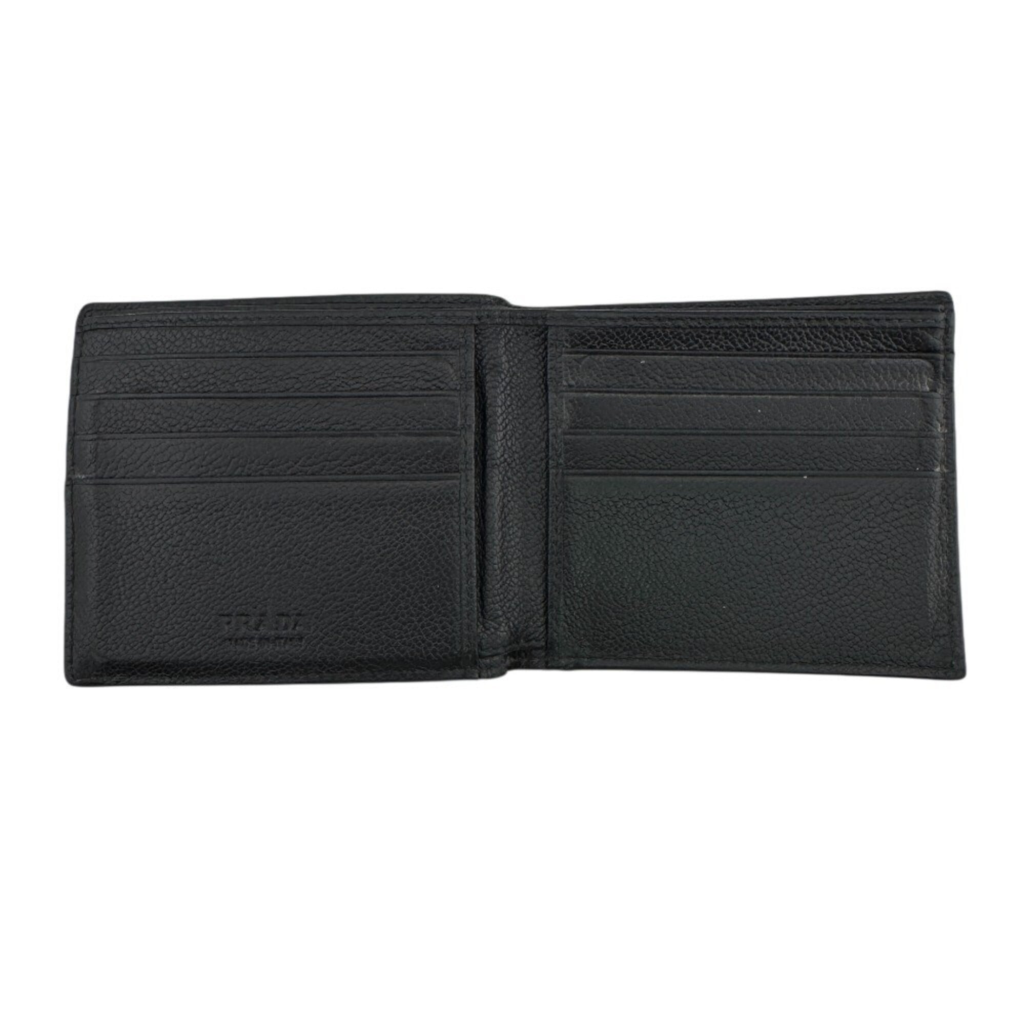 Prada Saffiano Black Leather Wallet (Bi-Fold) (Pre-Owned)