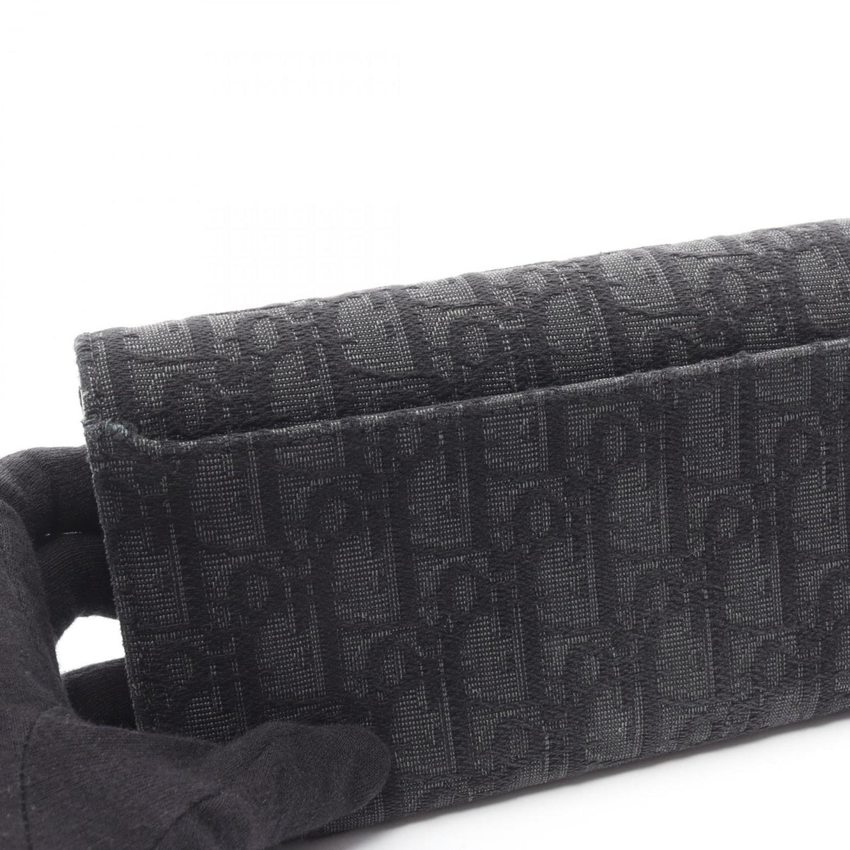 Christian Dior Black Canvas Long Wallet (Bi-Fold) (Pre-Owned)