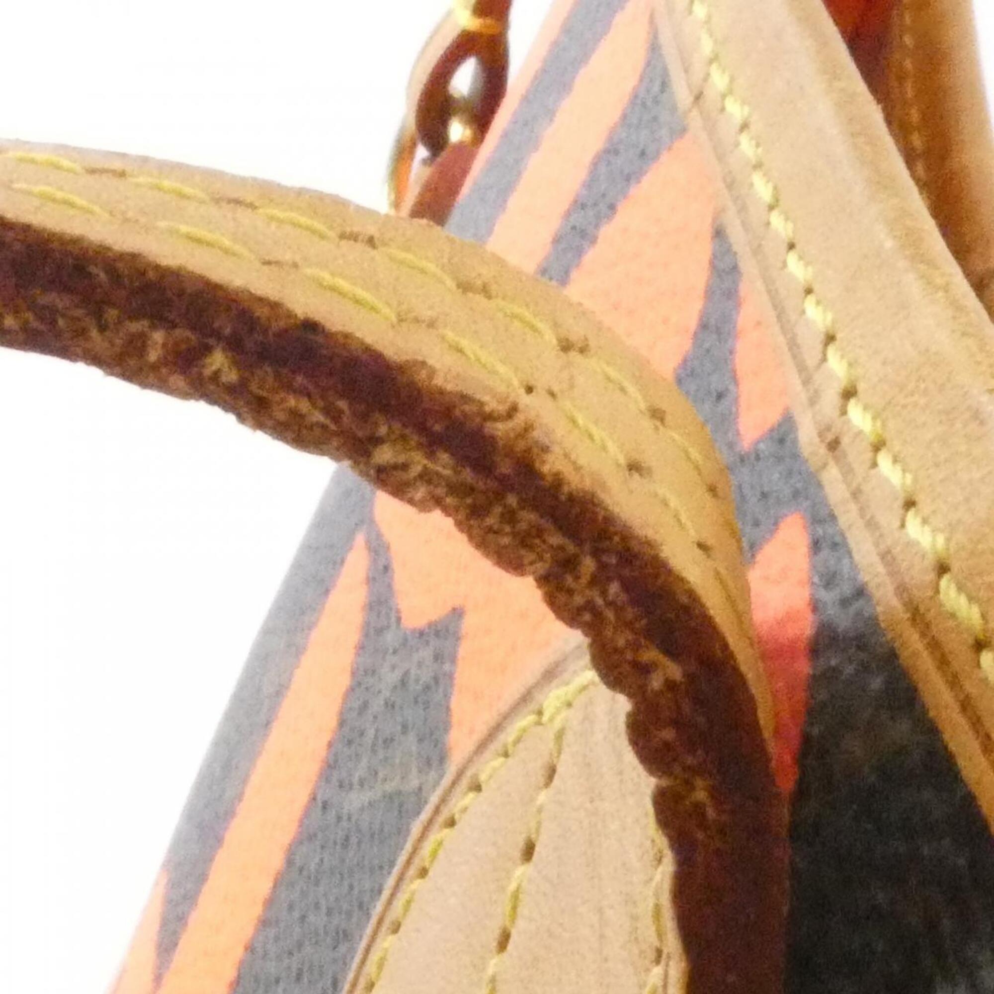 Louis Vuitton Marron Orange Coated Canvas Handbag (Pre-Owned)