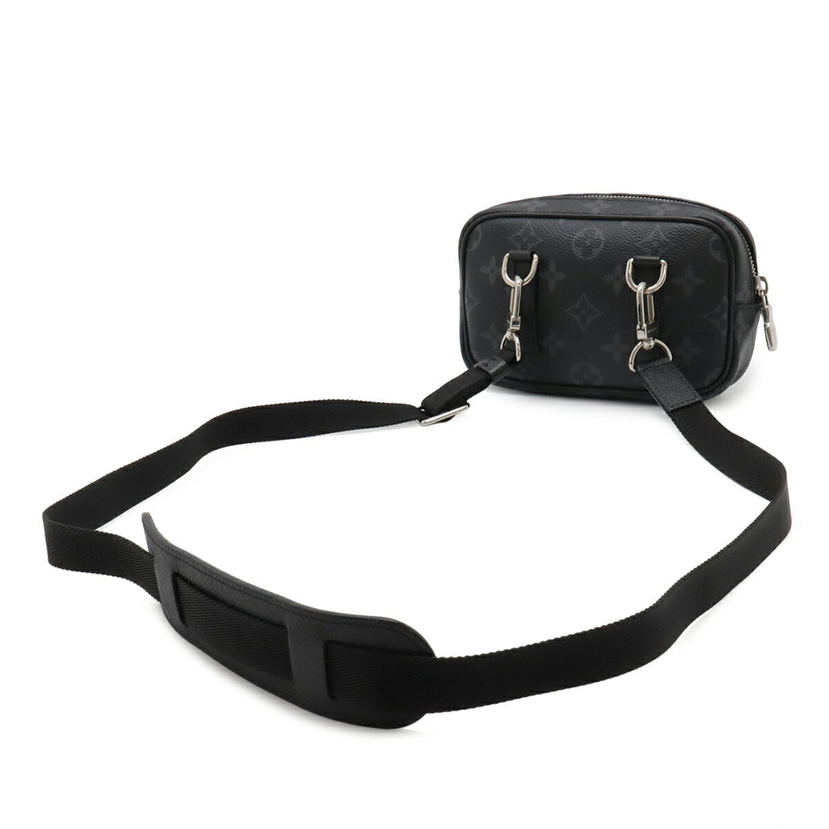 Louis Vuitton Black Gray Monogram Eclipse Canvas Pochette Pouch Shoulder Bag Sling Bag (Pre-Owned)