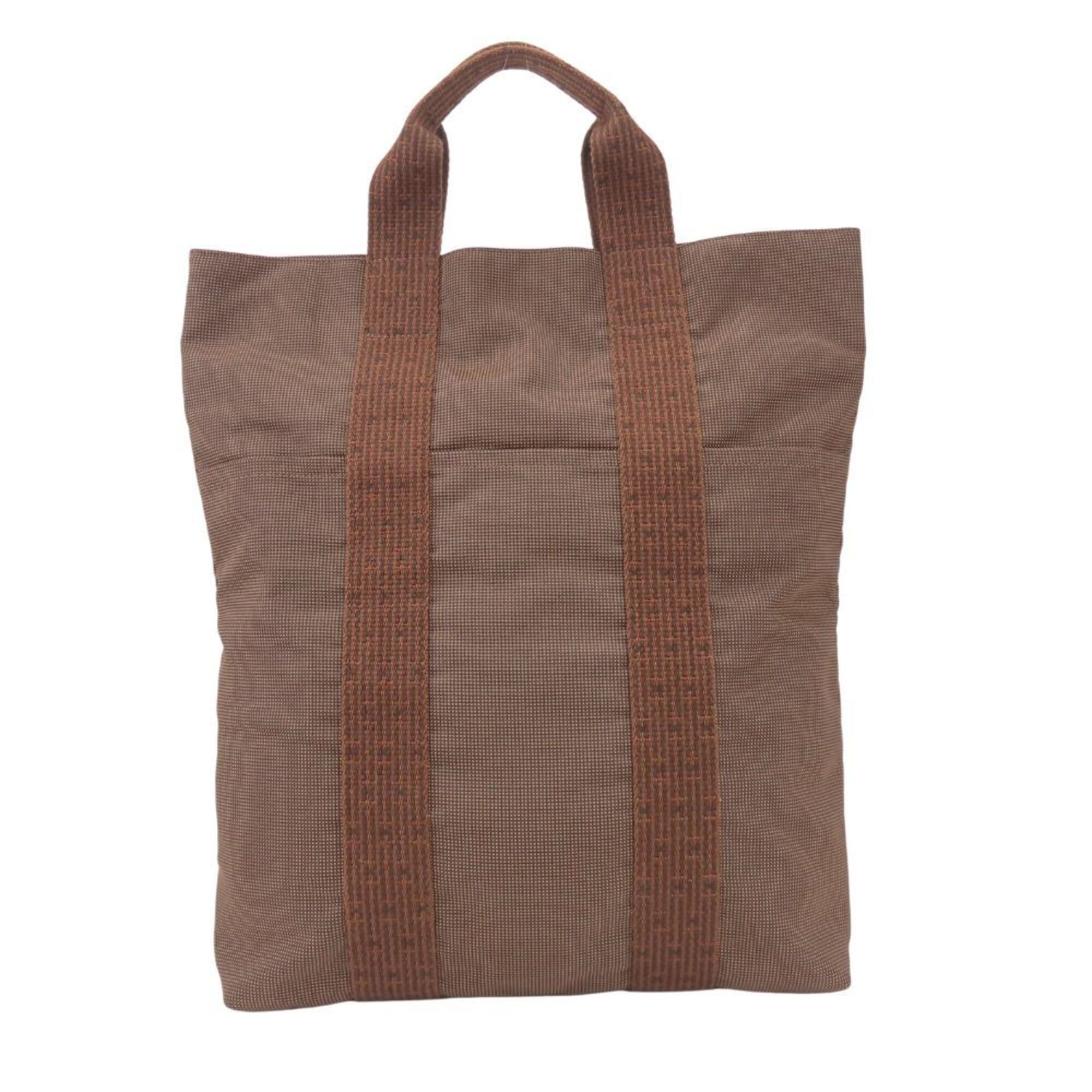 Hermes Brown Polyester Polyamide Tote Bag (Pre-Owned)
