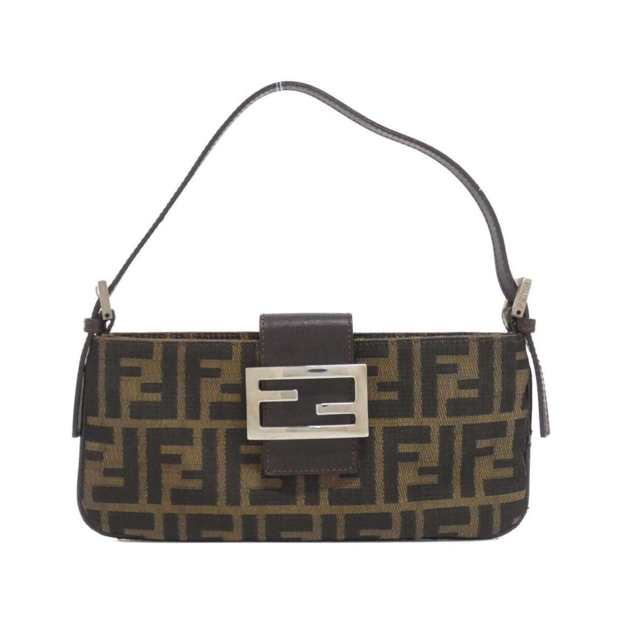 Fendi Brown Canvas Shoulder Bag (Pre-Owned)