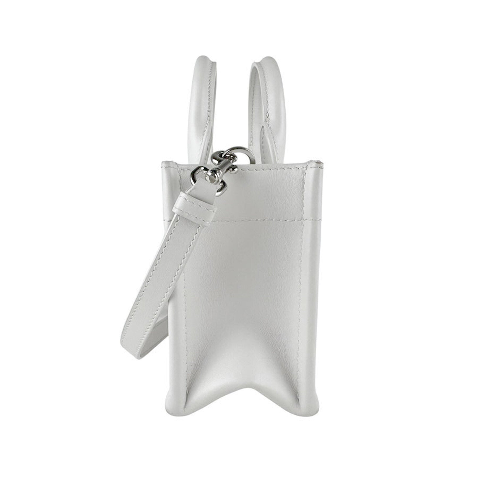 Christian Dior White Leather Handbag Shoulder Bag (Pre-Owned)
