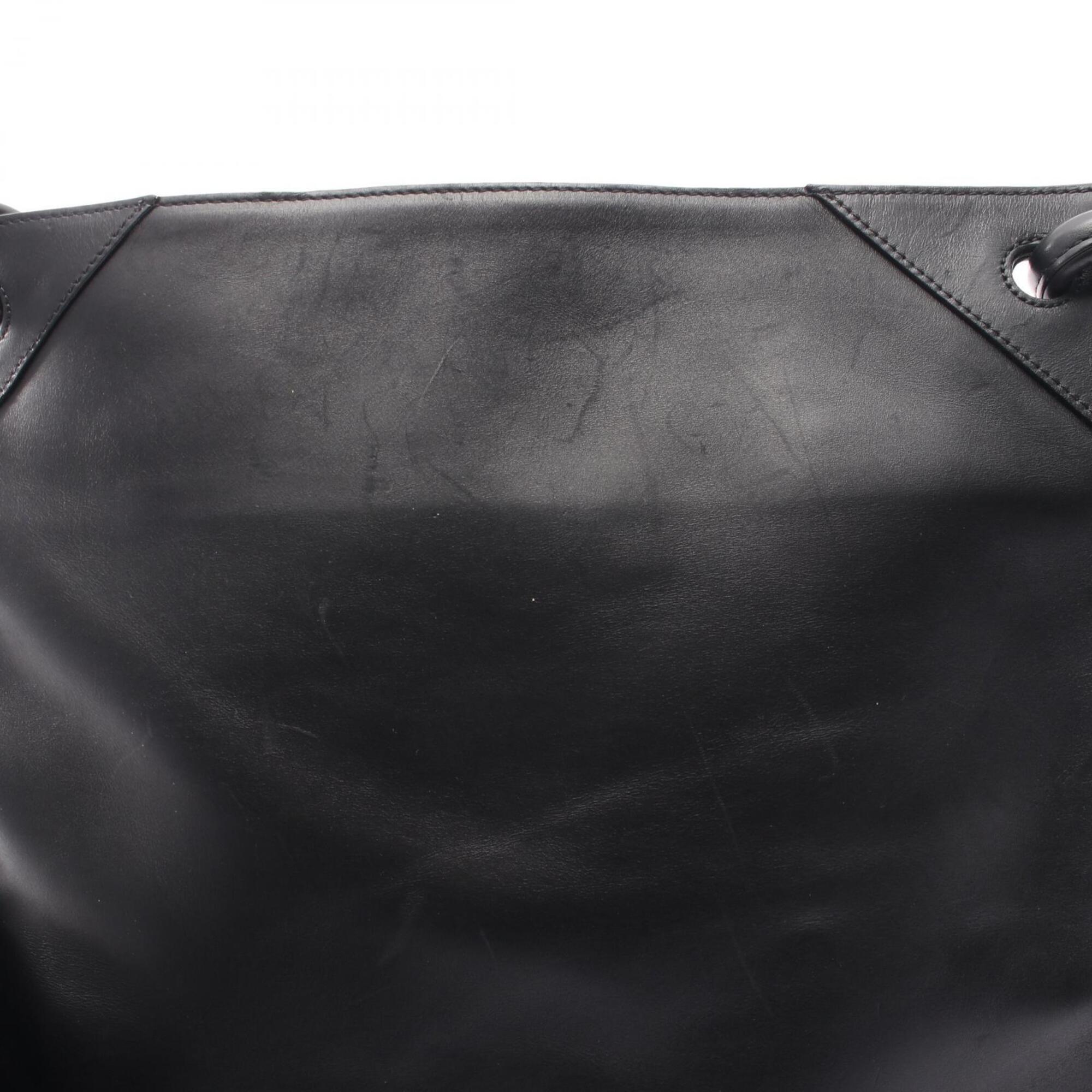 Bottega Veneta Black Leather Shoulder Bag (Pre-Owned)
