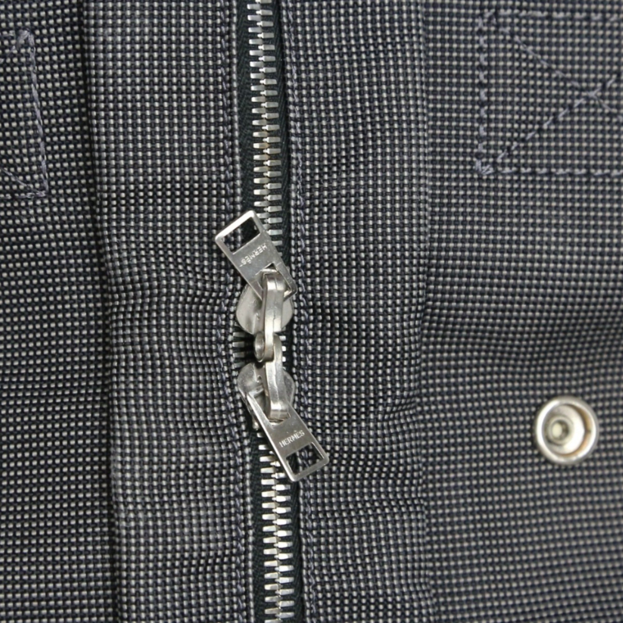 Hermes Her Line Gray Canvas Tote Bag (Pre-Owned)