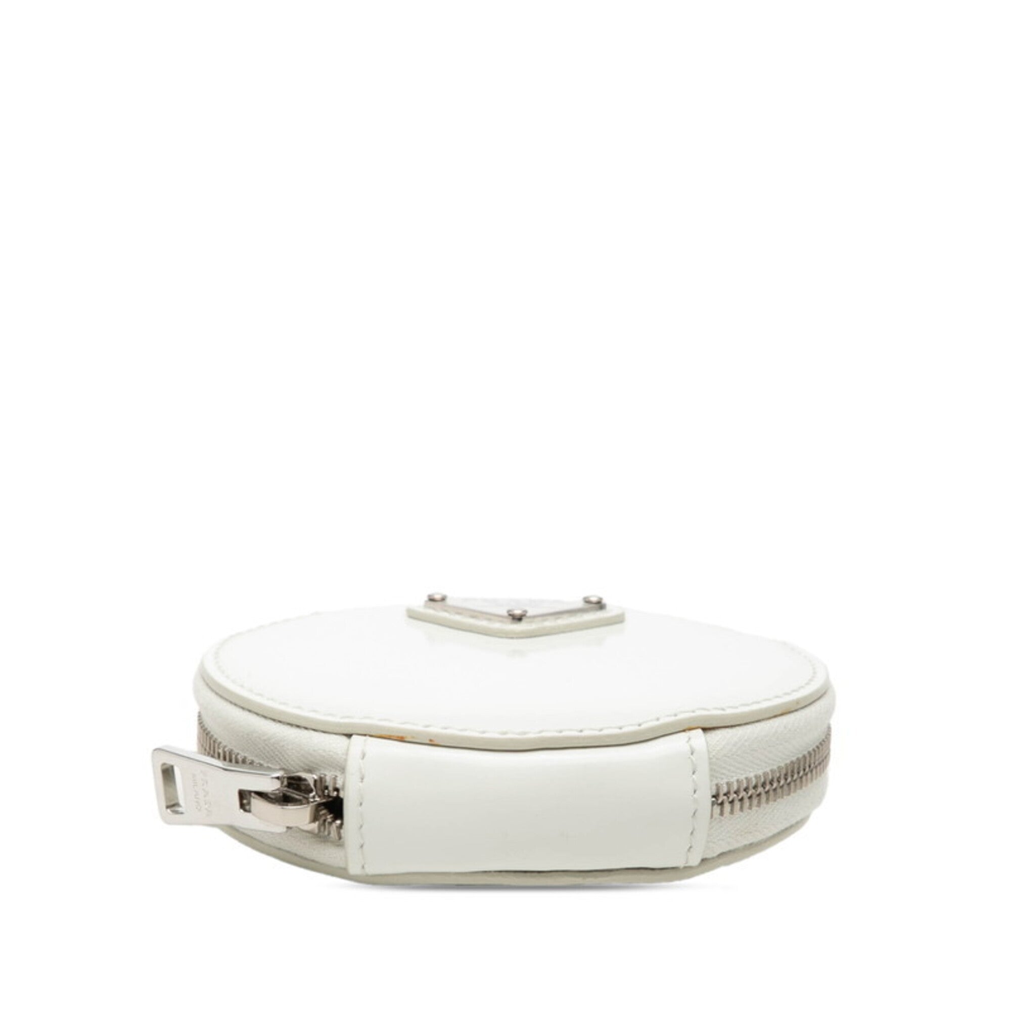 Prada White Patent Leather Coin Purse/Coin Case (Pre-Owned)