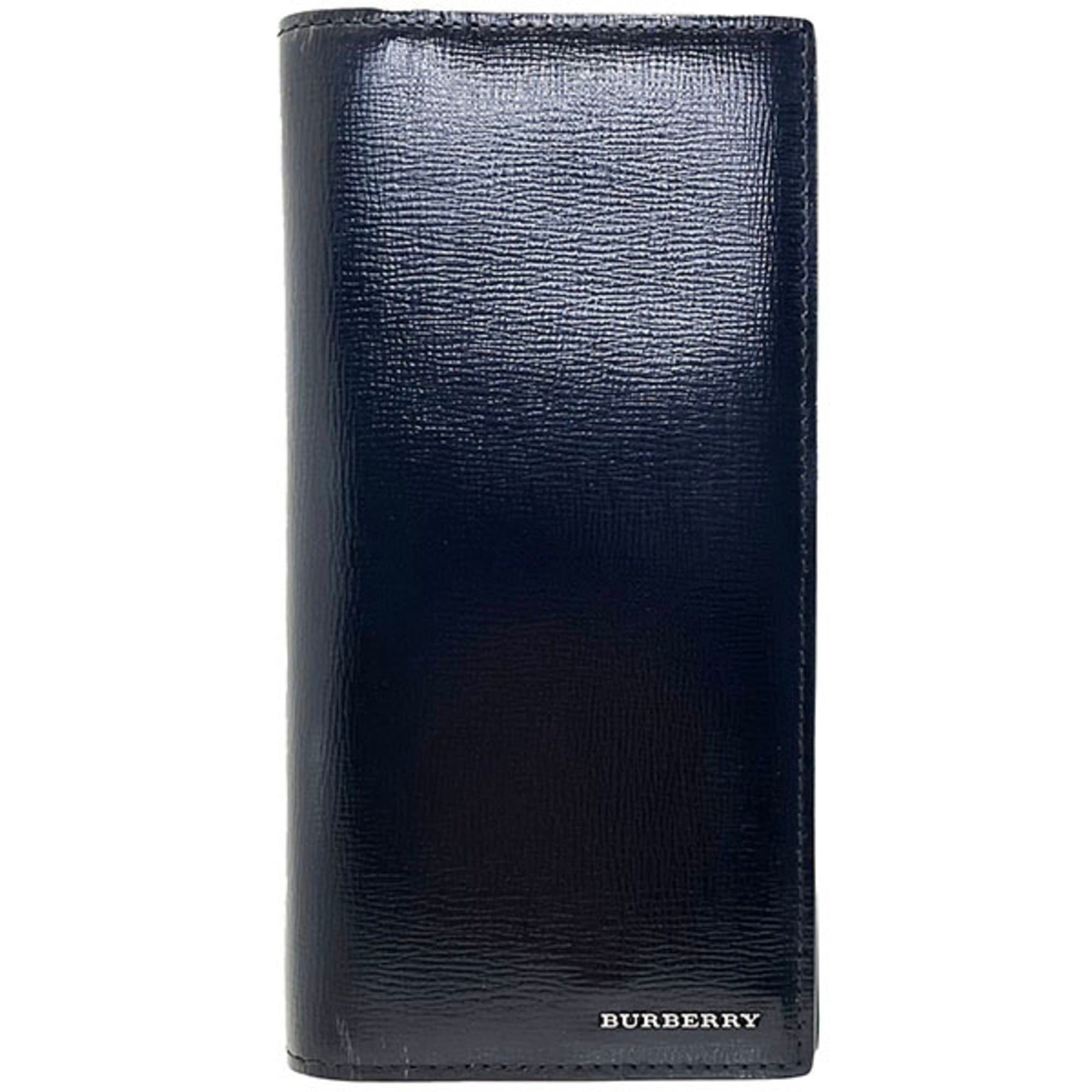 Burberry Black Leather Long Wallet (Bi-Fold) (Pre-Owned)