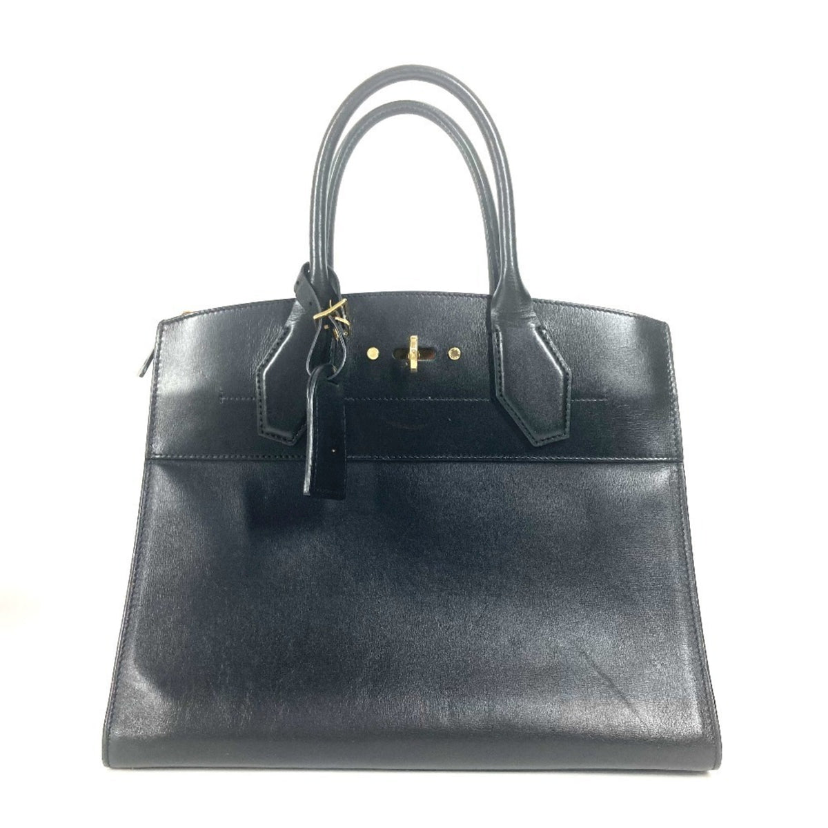 Louis Vuitton Black Noir Leather Handbag (Pre-Owned)