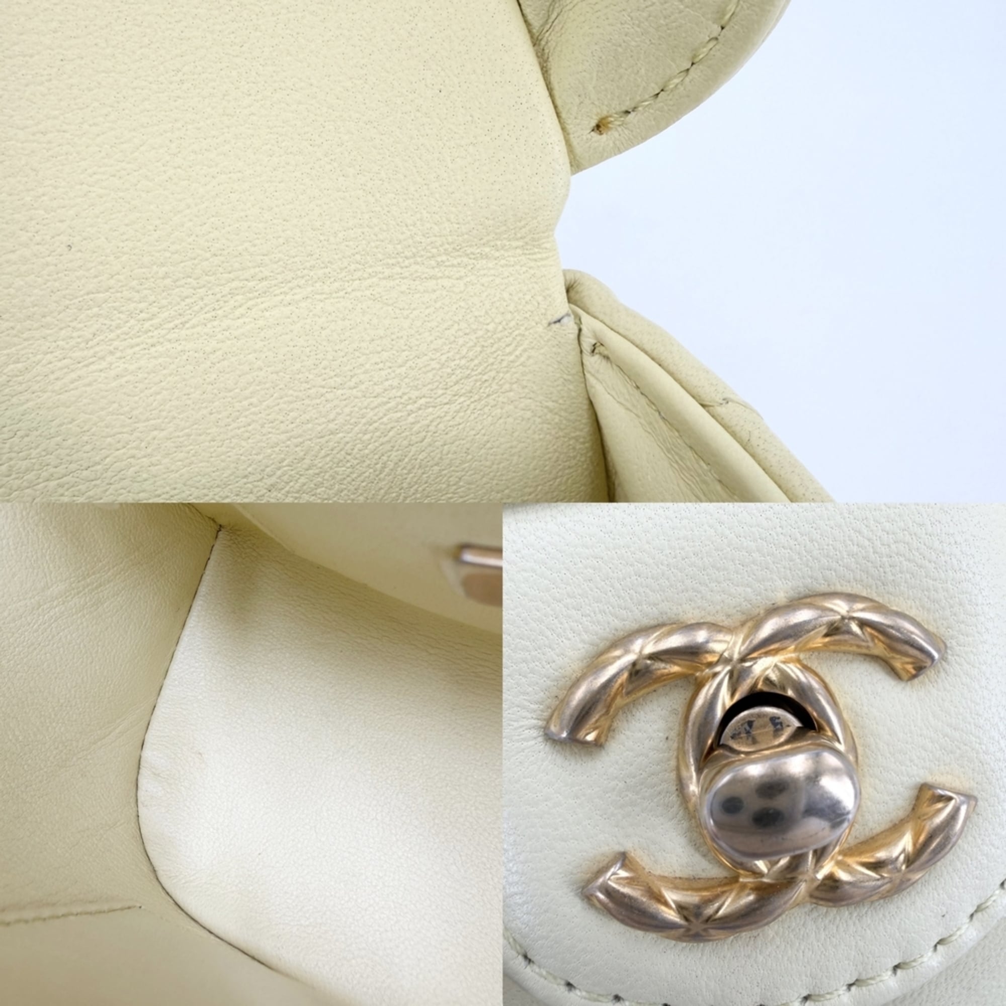 Chanel Matelasse Yellow Leather Handbag Shoulder Bag (Pre-Owned)