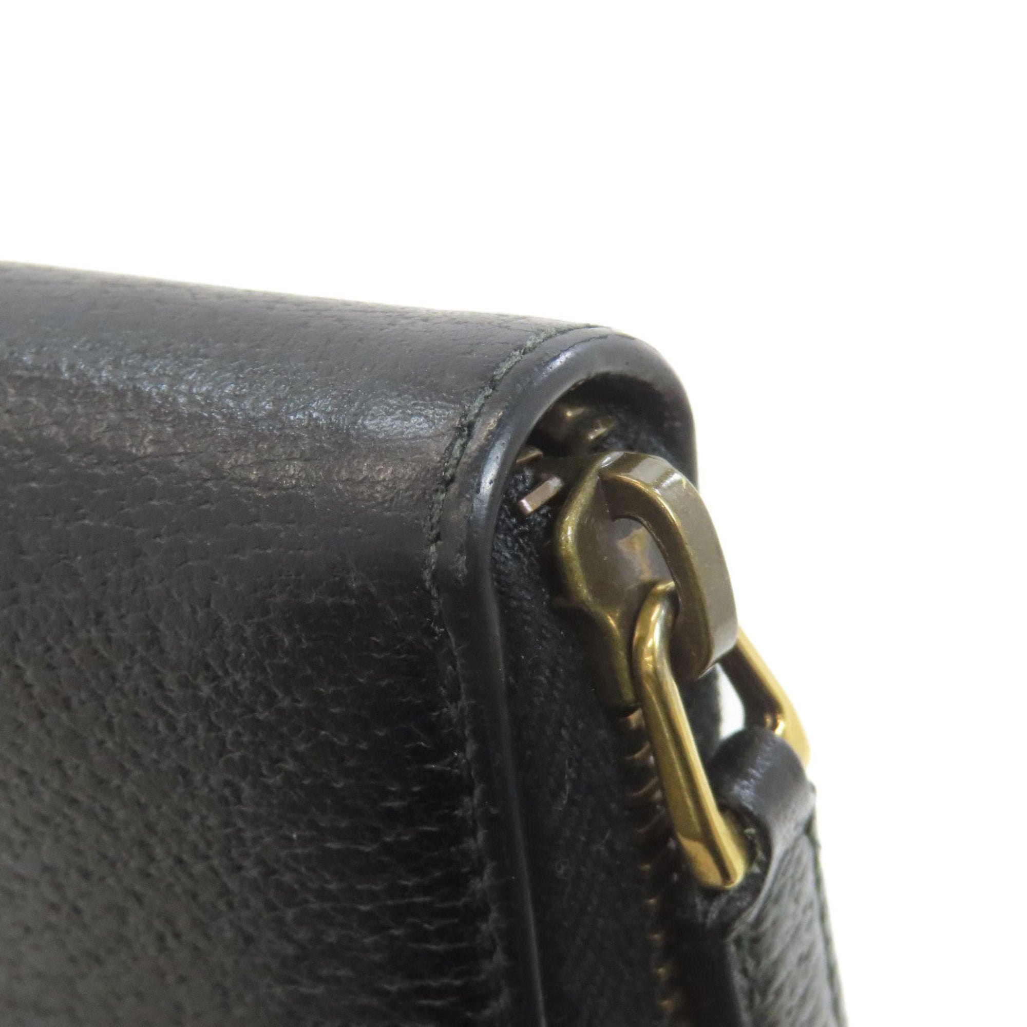 Gucci Black Leather Long Wallet (Bi-Fold) (Pre-Owned)