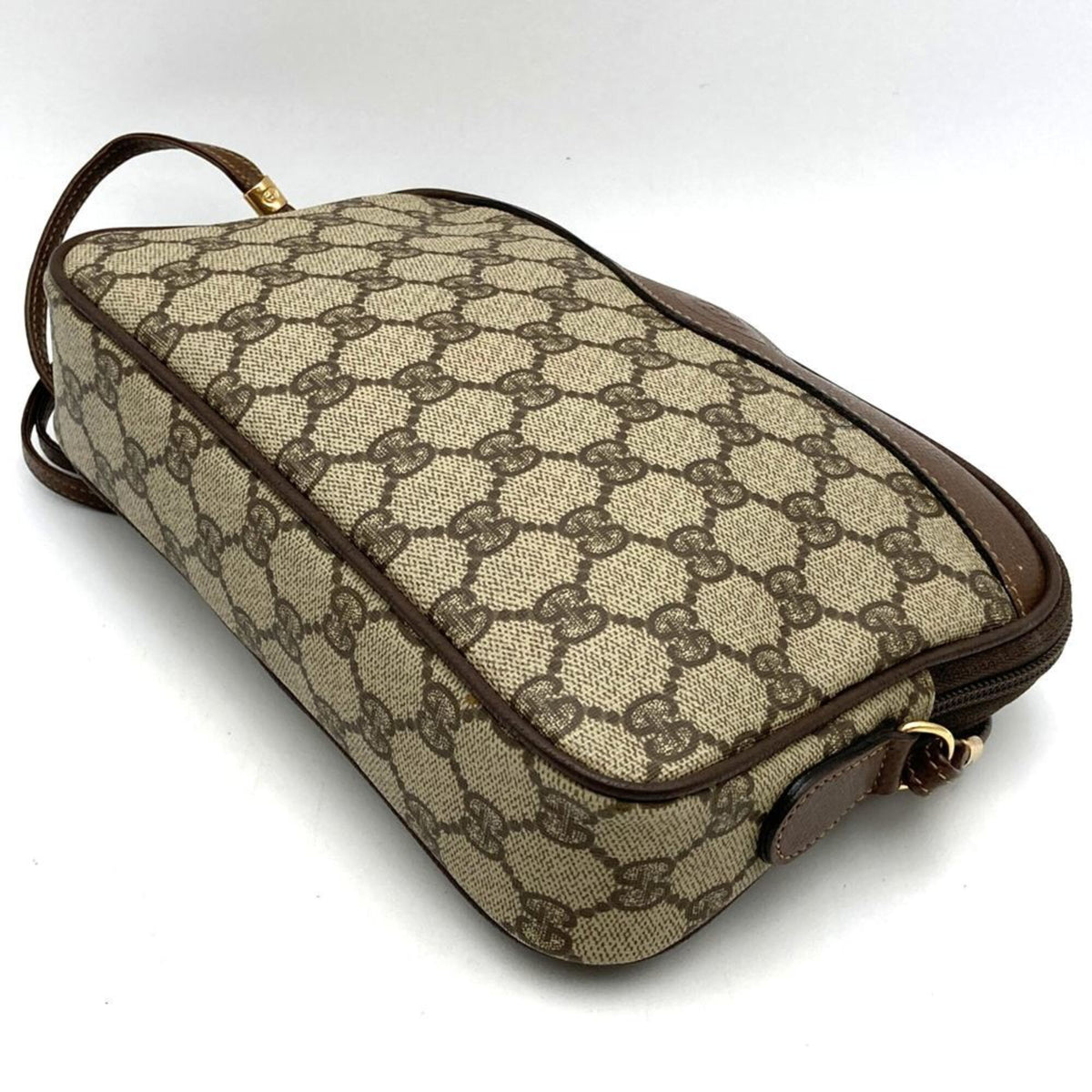 Gucci Brown Gg Supreme Canvas Pochette Shoulder Bag (Pre-Owned)