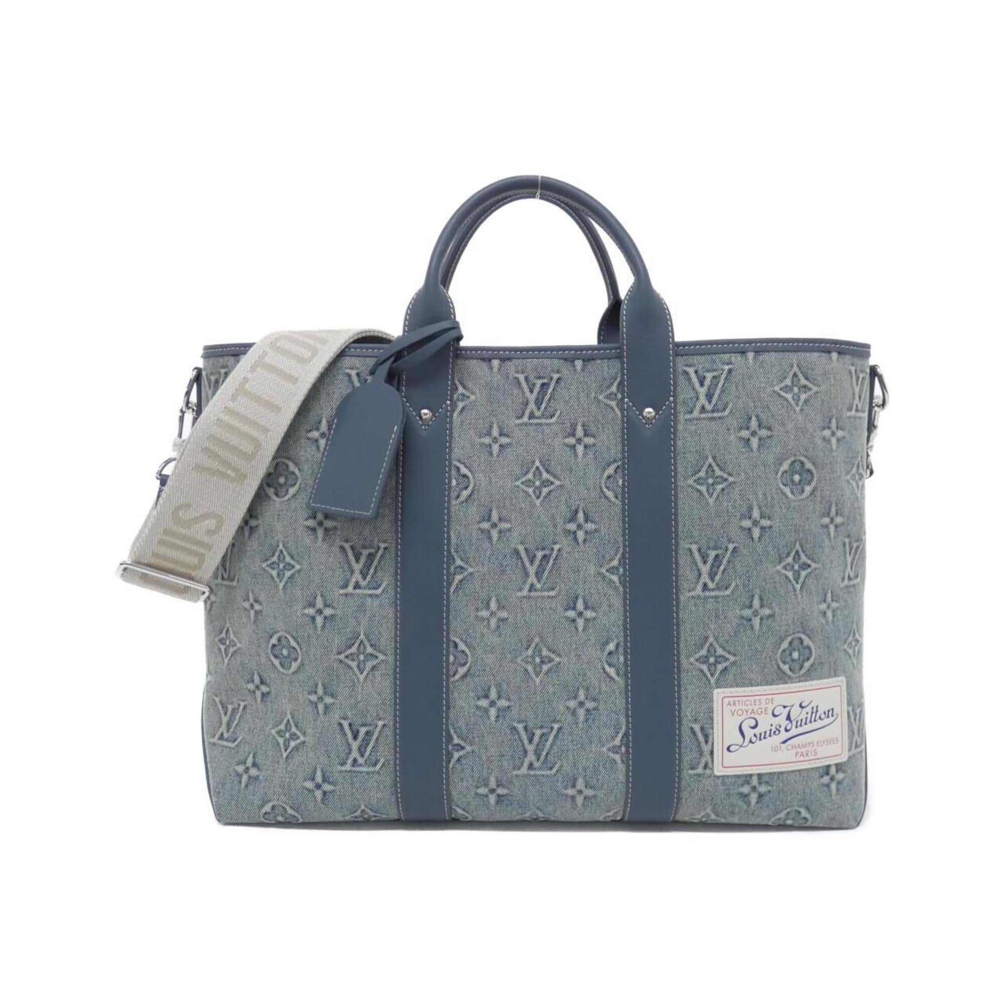 Louis Vuitton Blue Denim Handbag (Pre-Owned)