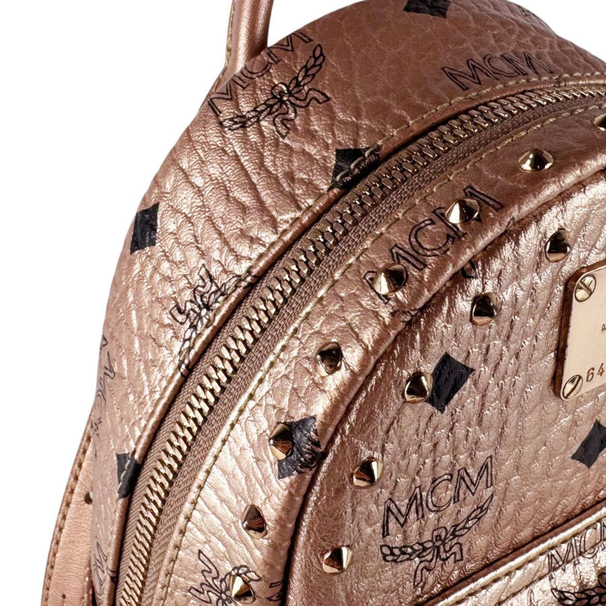 Mcm Pink Beige Leather Backpack (Pre-Owned)