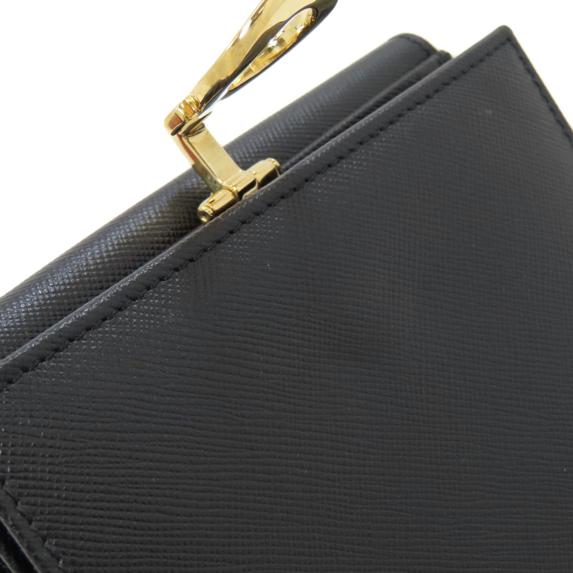 Salvatore Ferragamo Black Leather Wallet (Bi-Fold) (Pre-Owned)