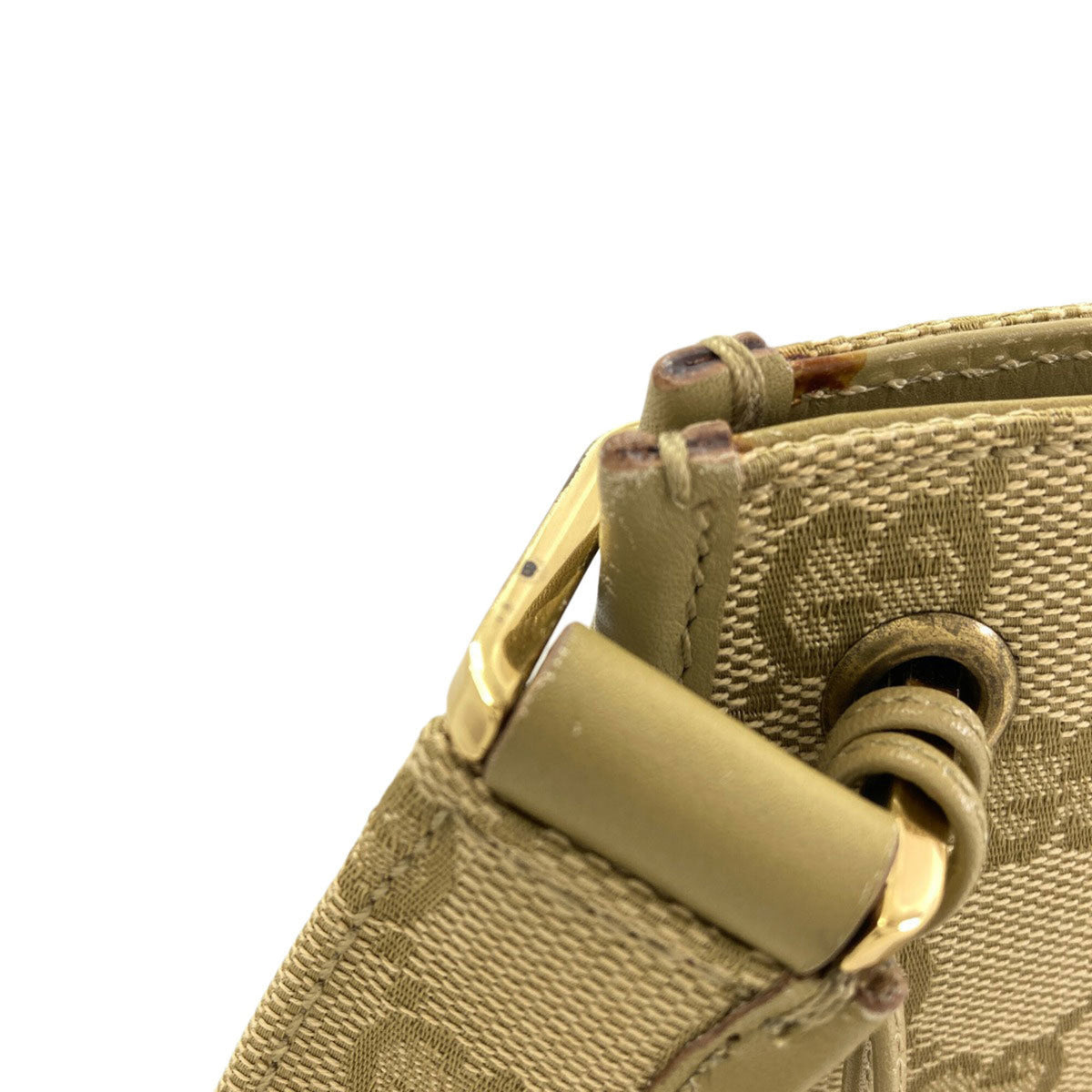 Gucci Beige Canvas Shoulder Bag (Pre-Owned)