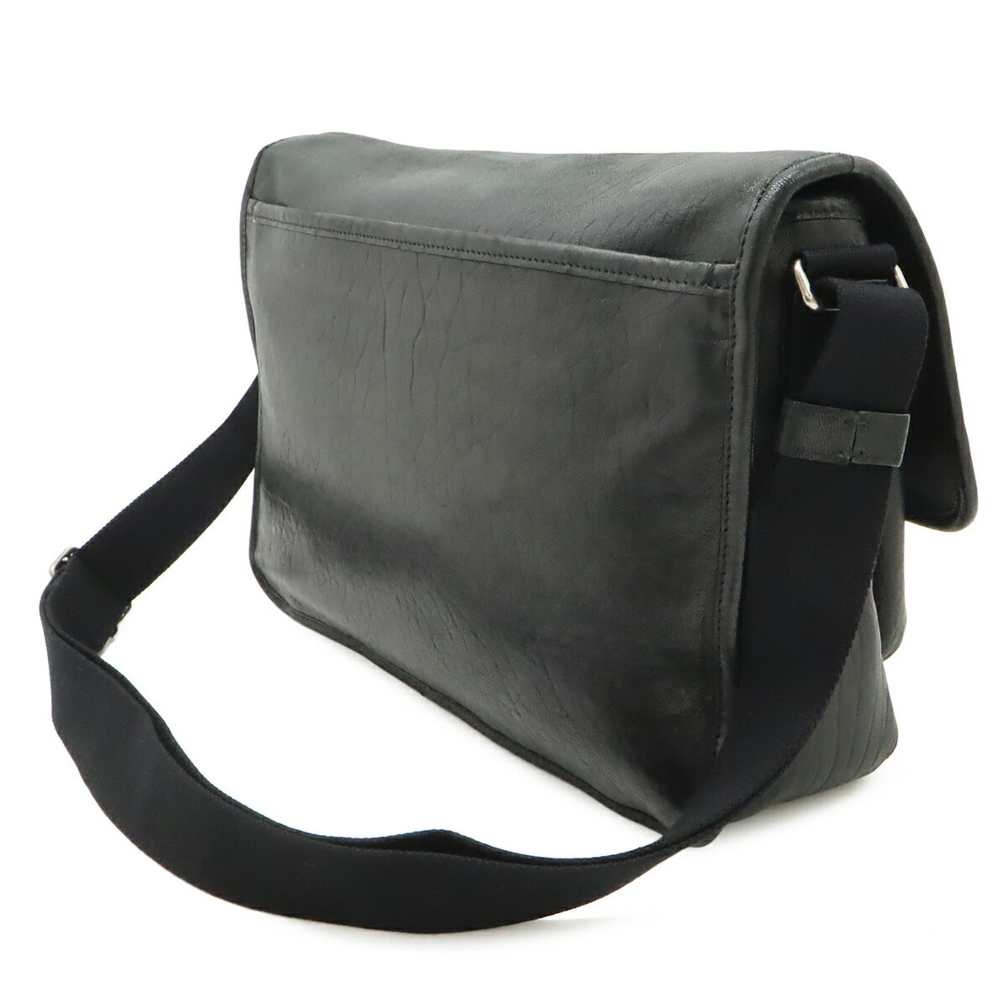 Yves Saint Laurent Black White Handbag Shoulder Bag (Pre-Owned)