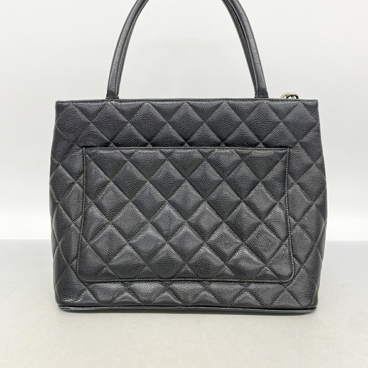 Chanel Black Grained Calfskin Tote Bag (Pre-Owned)