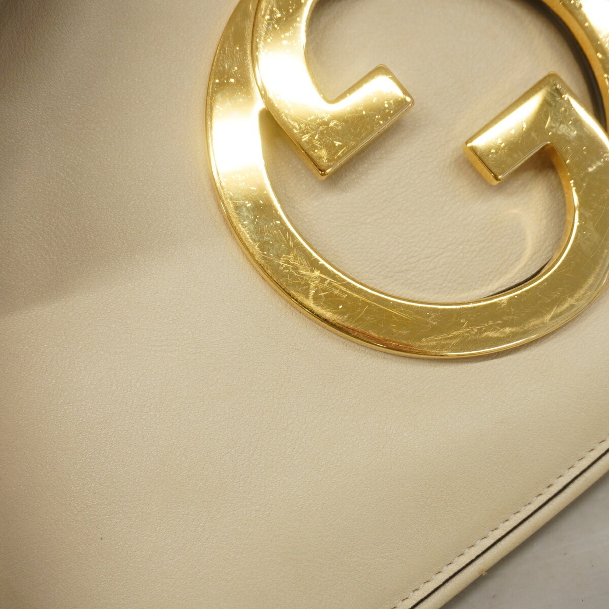 Gucci Beige Leather Shoulder Bag (Pre-Owned)