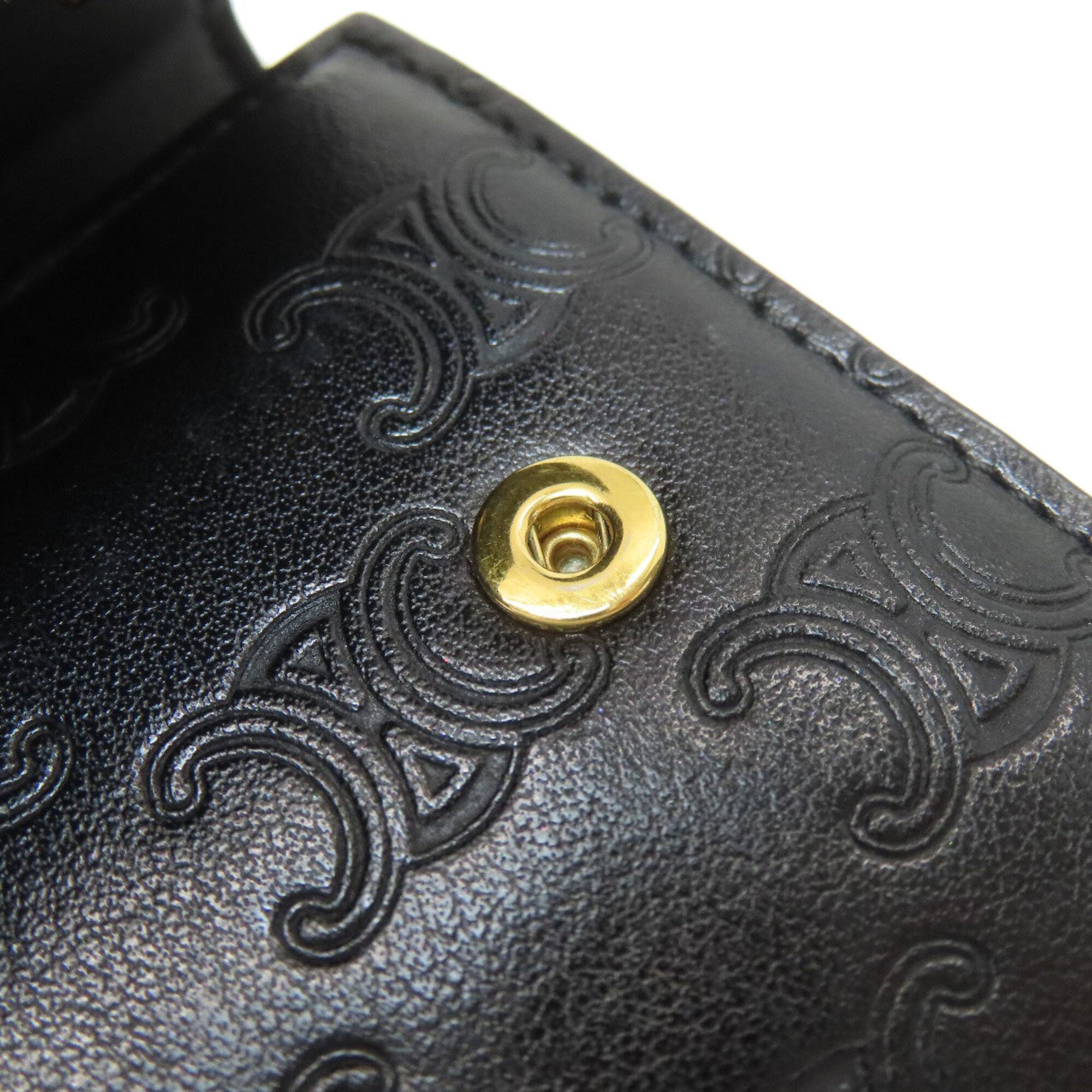 Celine Black Leather Wallet (Tri-Fold) (Pre-Owned)