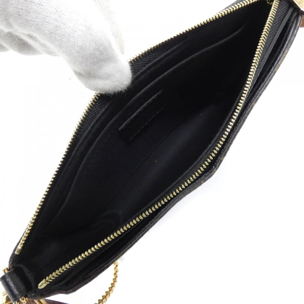 Louis Vuitton Monogram Black Marron Coated Canvas Shoulder Bag (Pre-Owned)