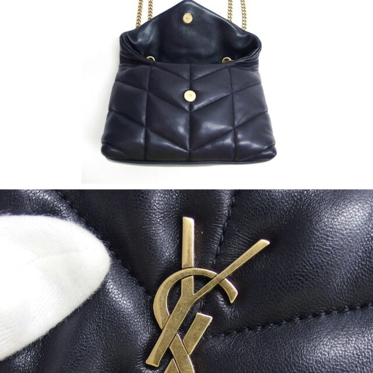 Saint Laurent Black Leather Shoulder Bag (Pre-Owned)