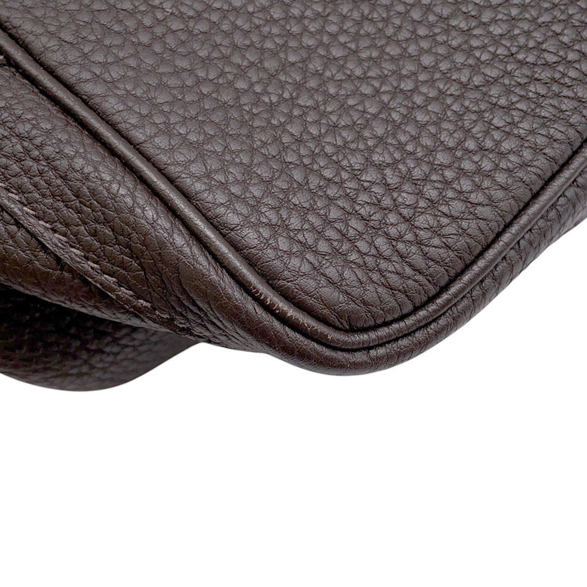 Hermes Garden Ebene Negonda Leather Handbag Tote Bag (Pre-Owned)